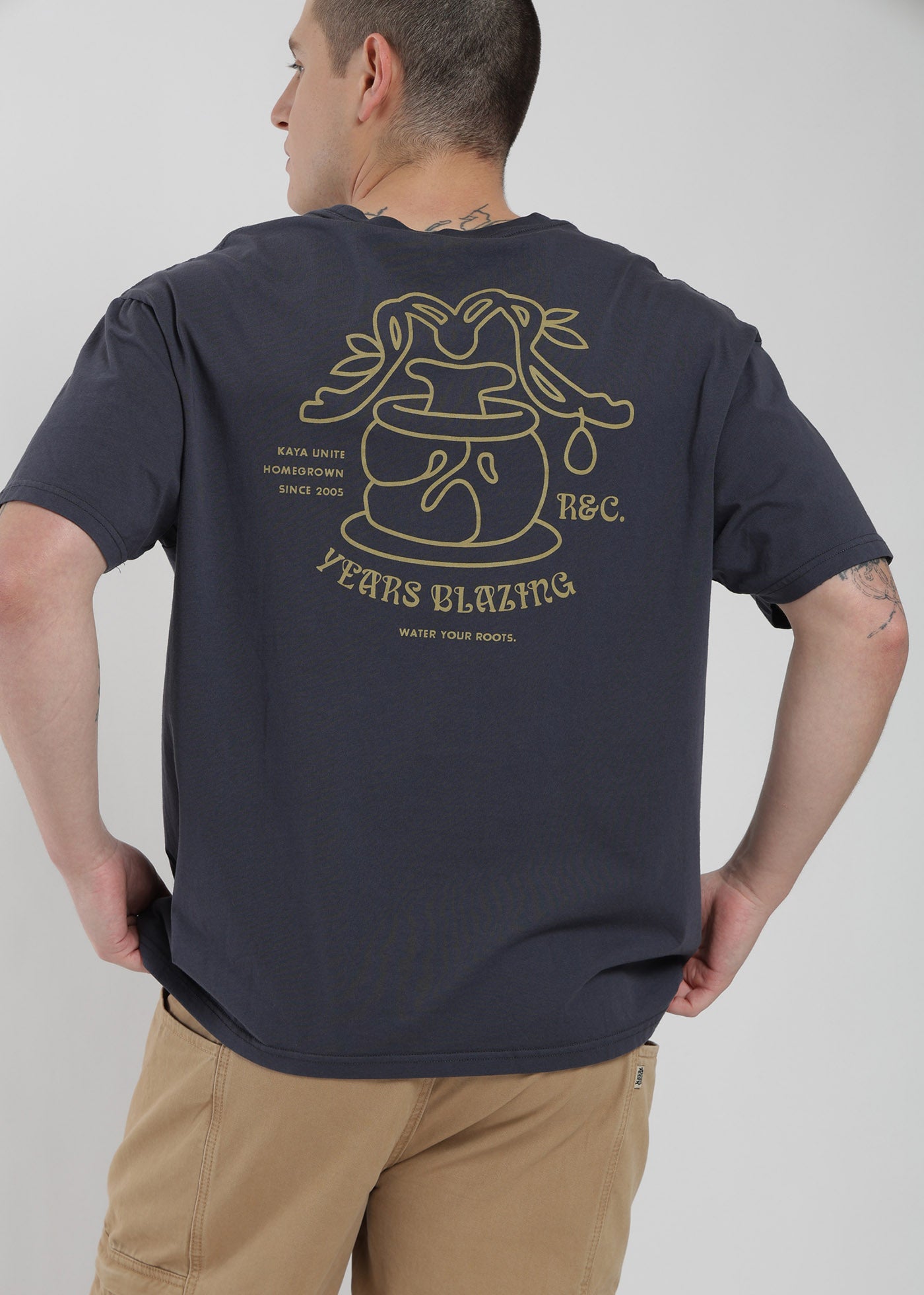 Polera Oversize Algodón Aniversario Hombre - Navy