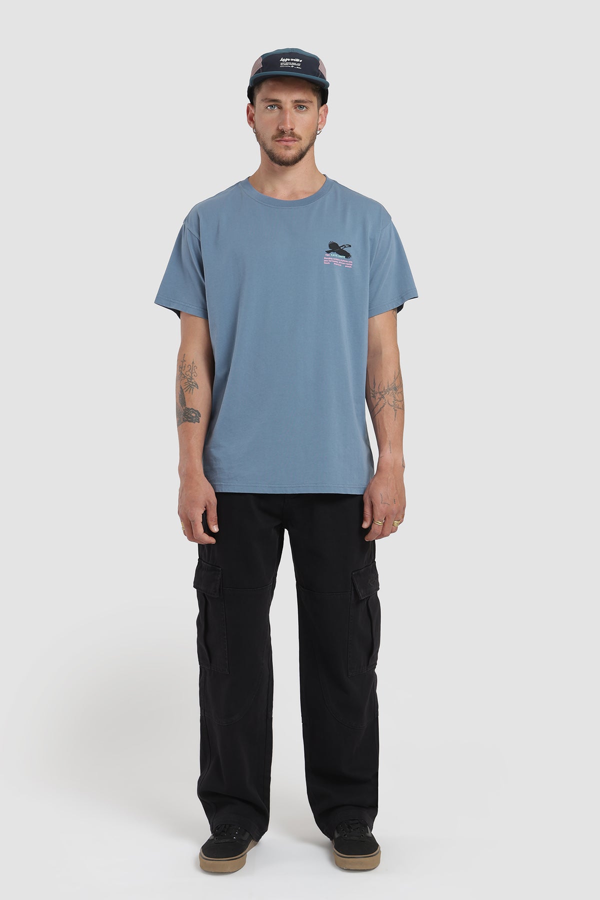 Pantalón Cargo Multipocket Canvas Hombre - Negro