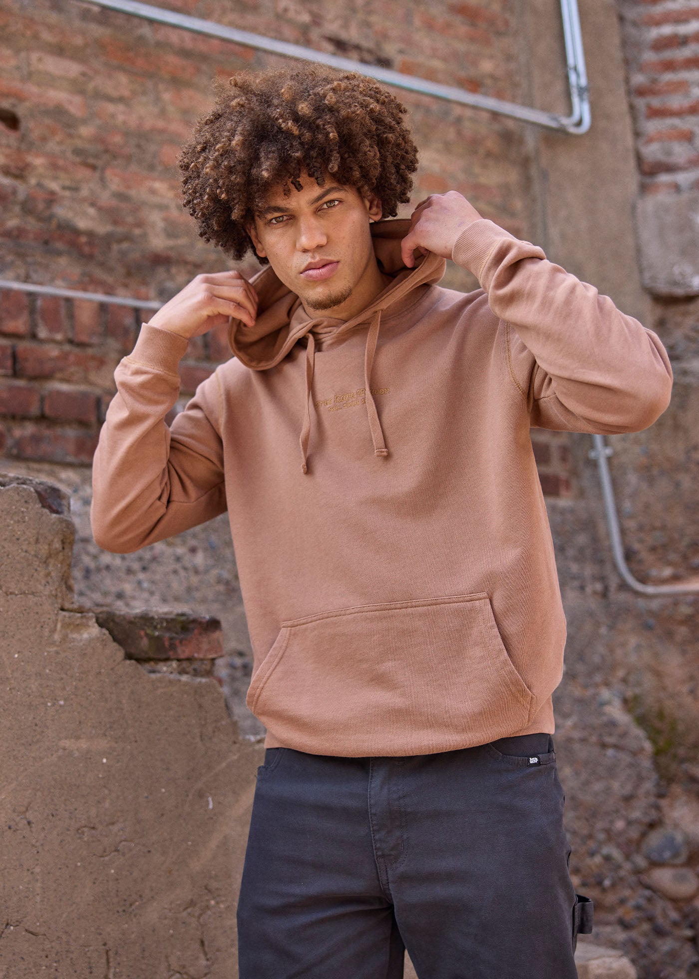 Polerón Hoodie Hombre Daily - Café