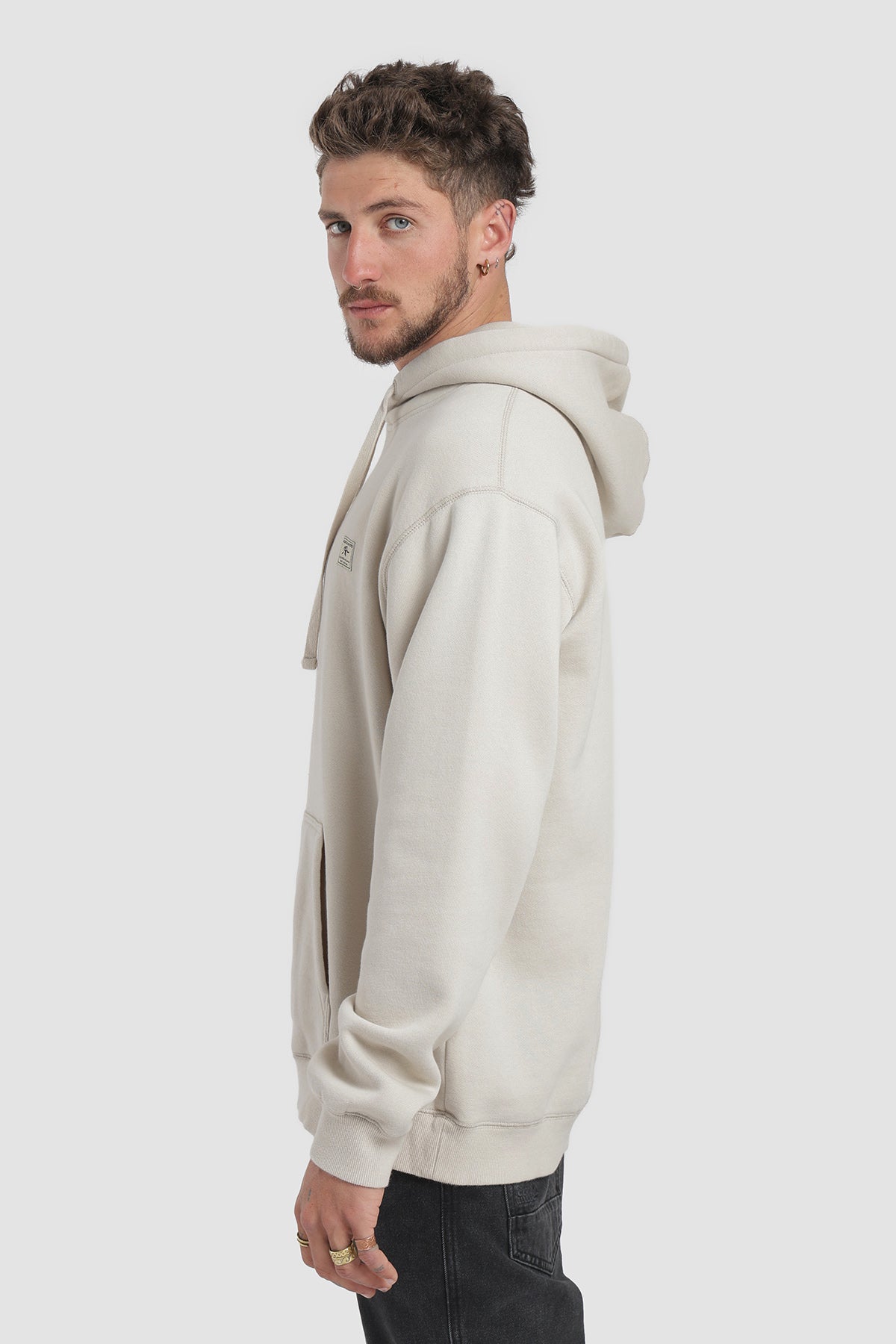 Polerón Hoodie Daily Hombre - Hueso