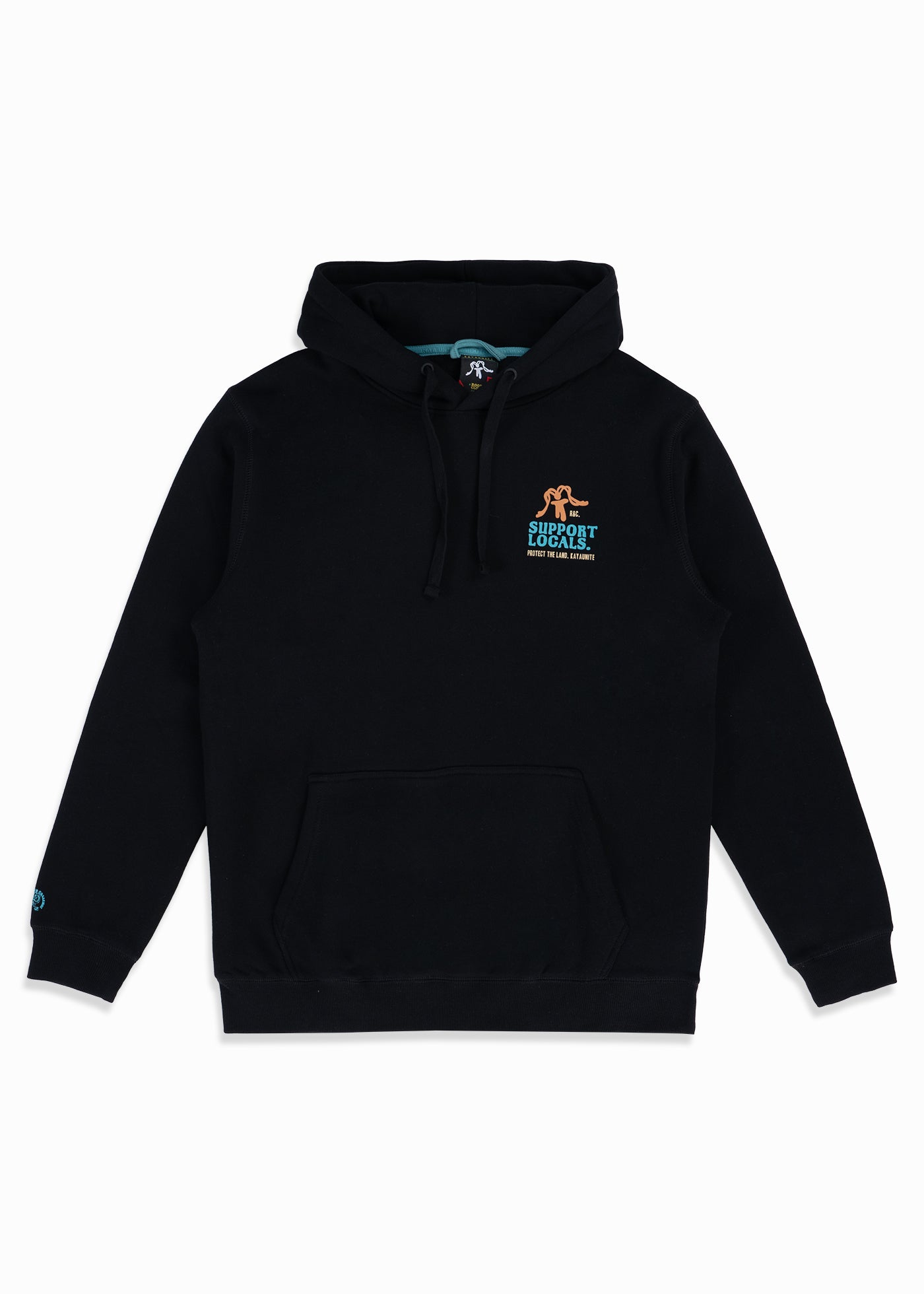 Polerón Hoodie Locals Humedal Negro