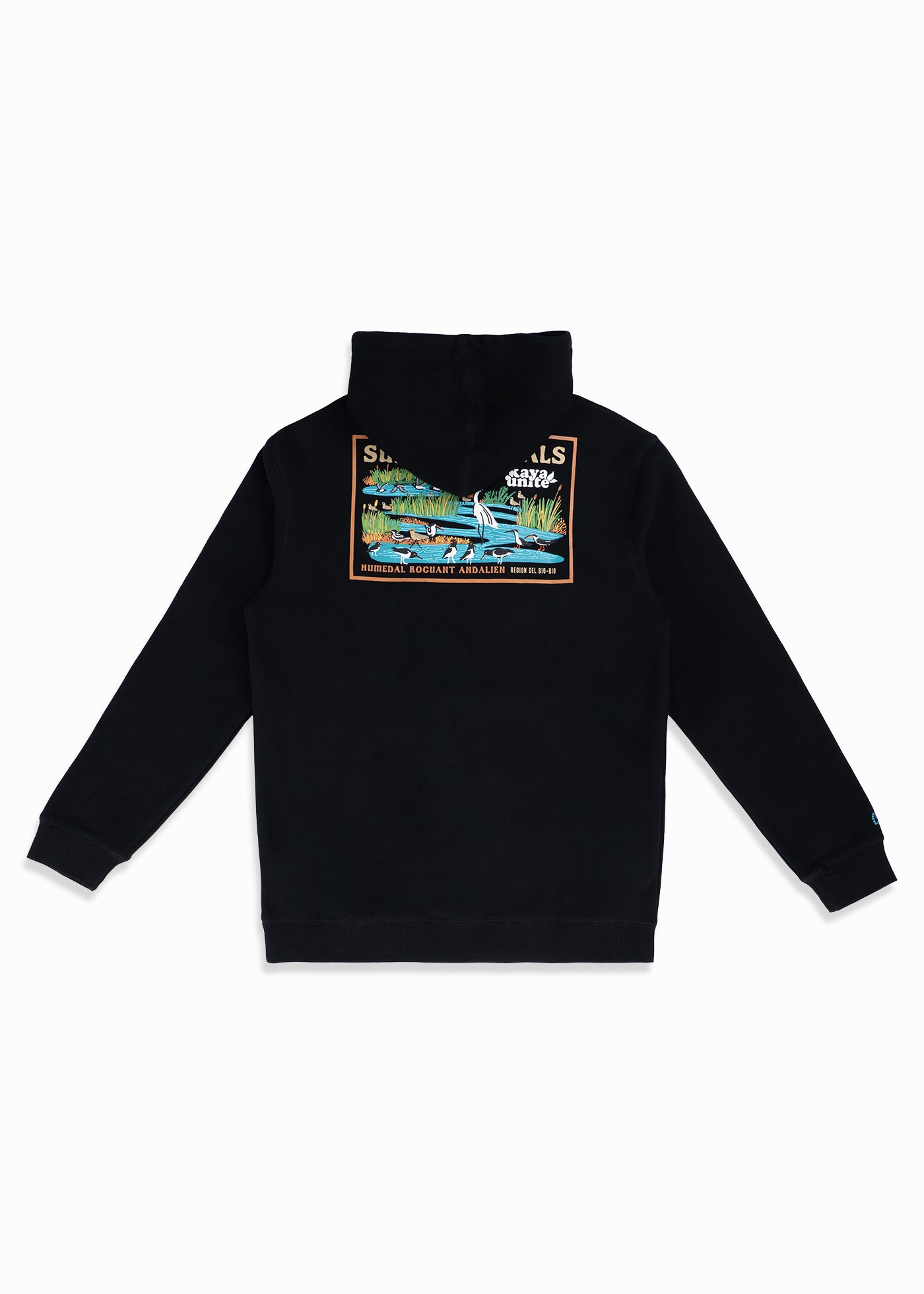 Polerón Hoodie Locals Humedal Negro