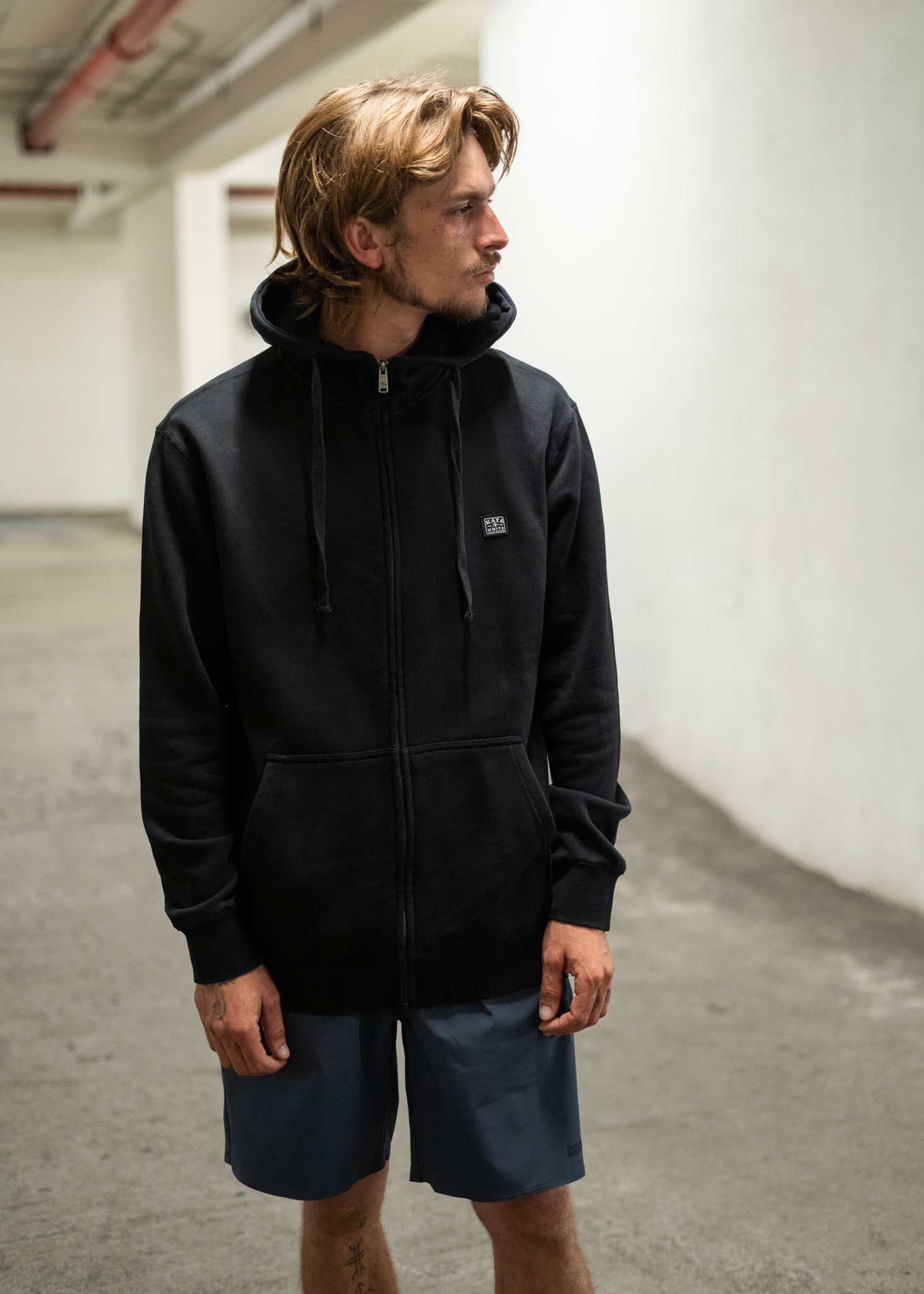 Polerón Full Zip Daily Negro