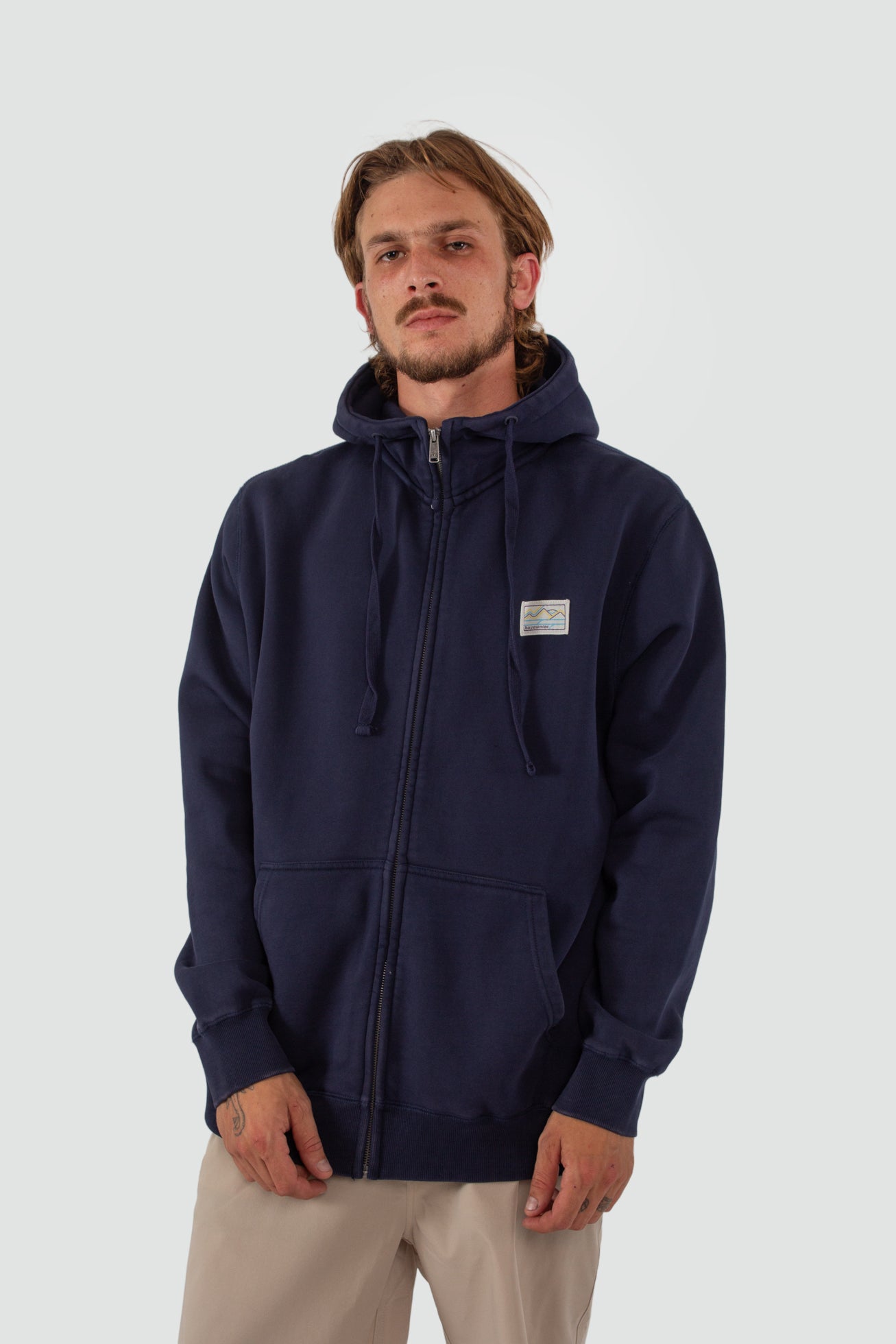 Polerón Full Zip Patch Navy