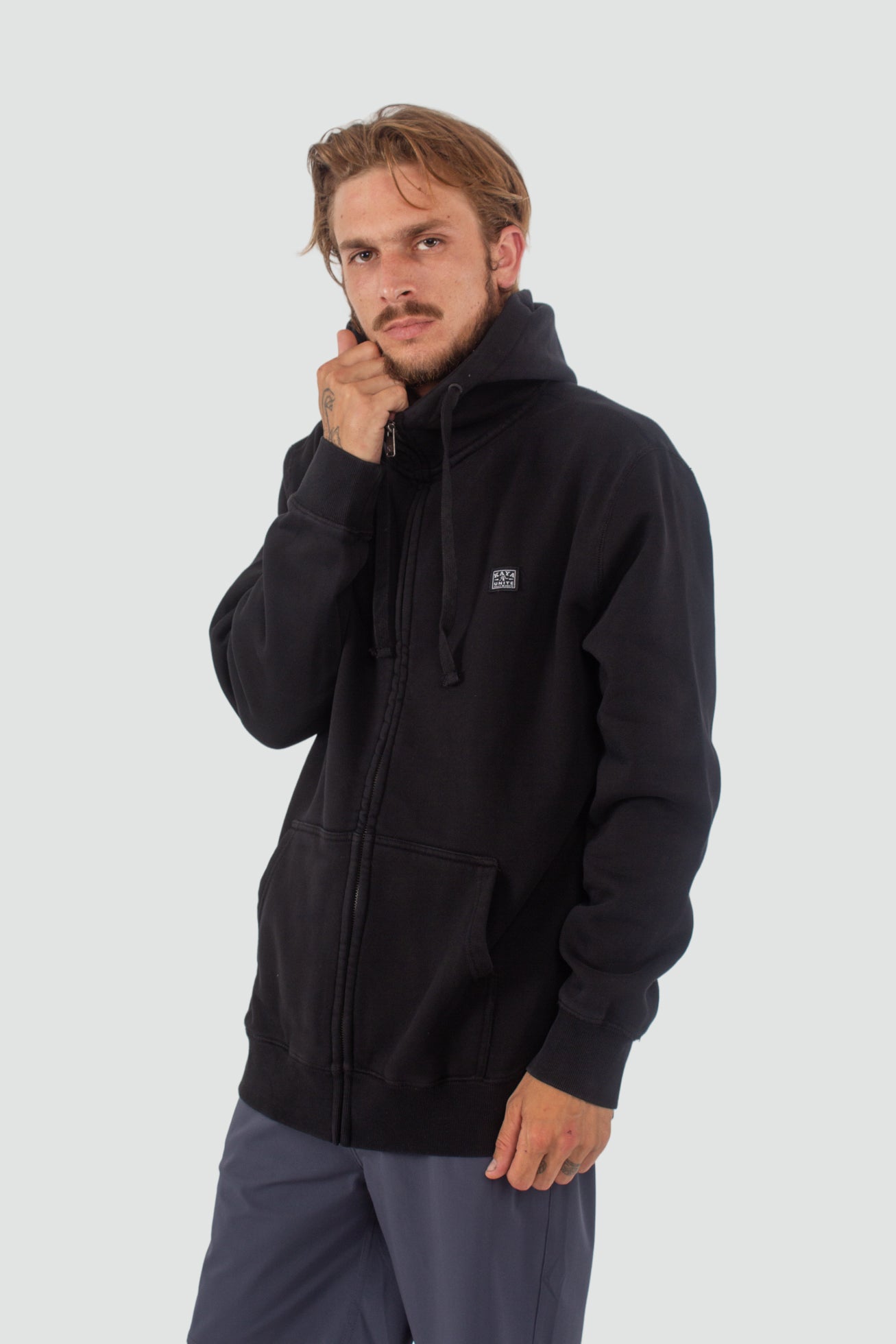 Polerón Full Zip Daily Negro