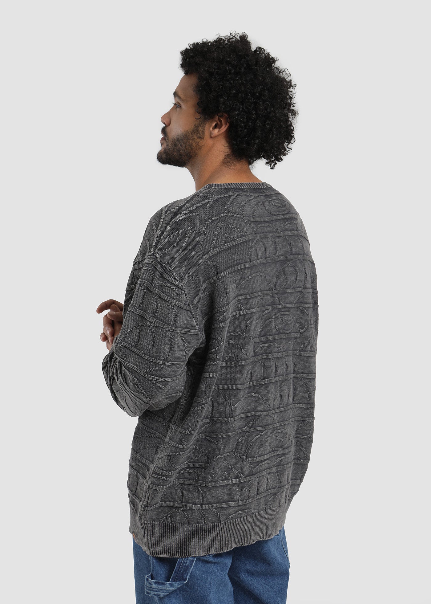 Chaleco Hombre Jacquard - Negro