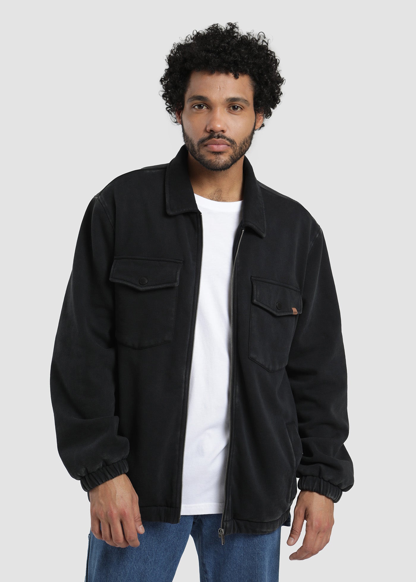 Chaqueta Hombre Jersey - Negra
