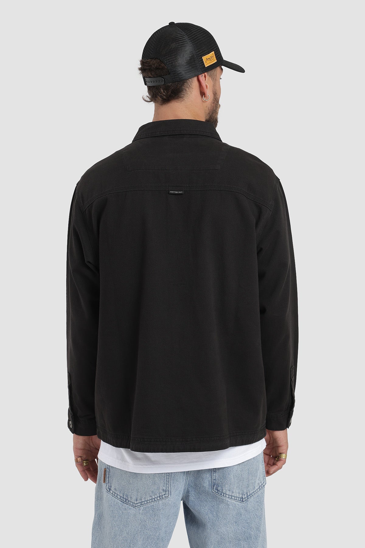 Chaqueta Sobrecamisa Denim Hombre - Negro