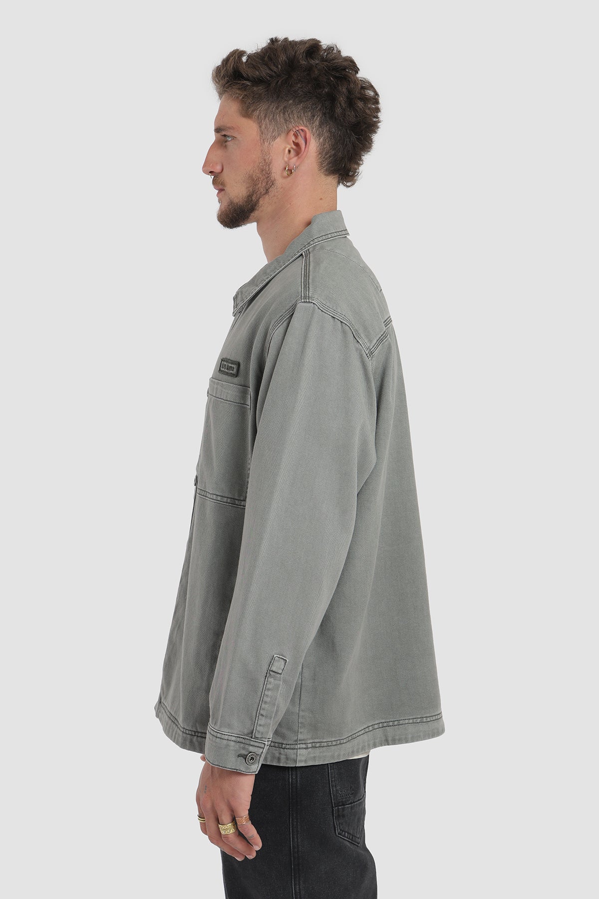 Chaqueta Sobrecamisa Denim Hombre - Oliva