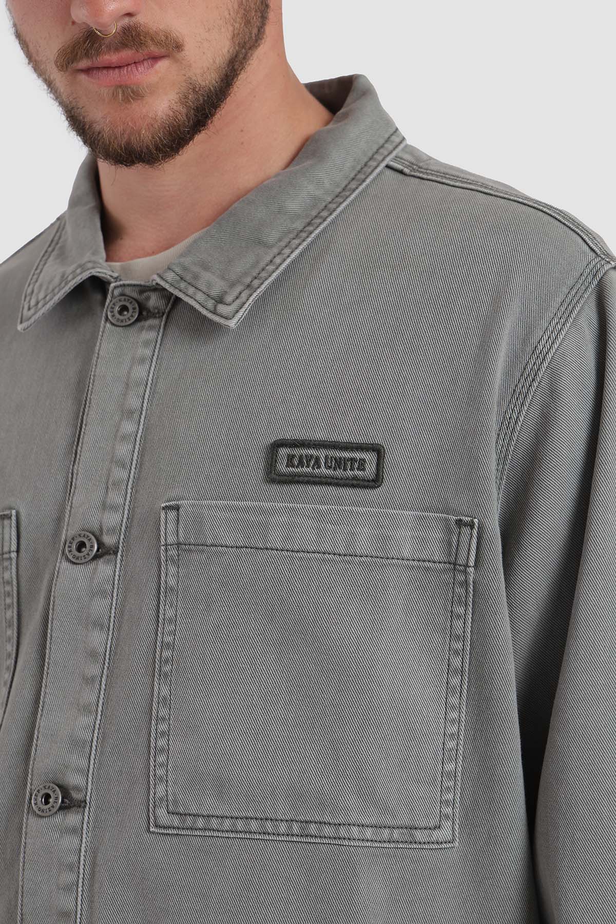 Chaqueta Sobrecamisa Denim Hombre - Oliva