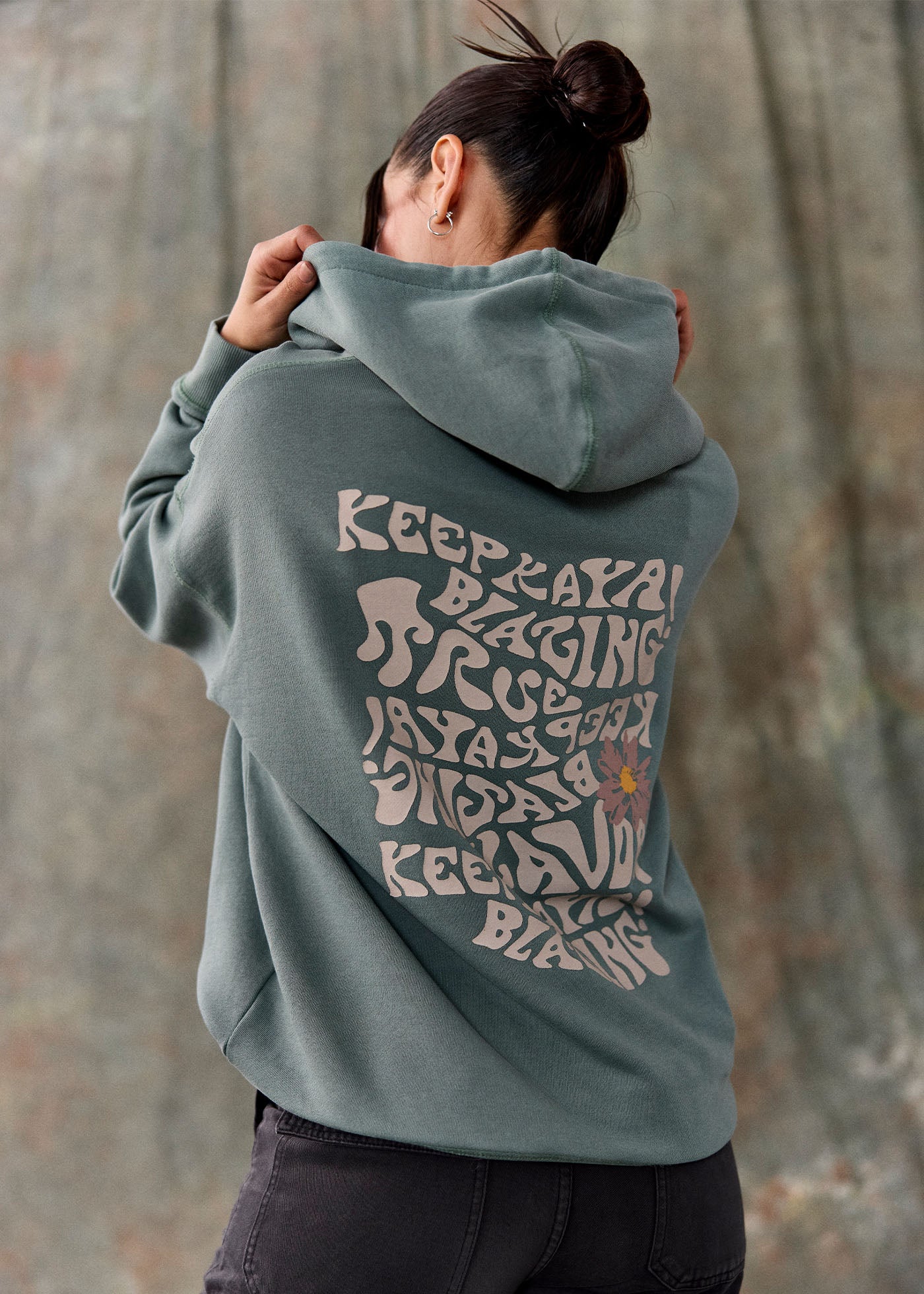 Polerón Hoodie Mujer True - Verde Chinois