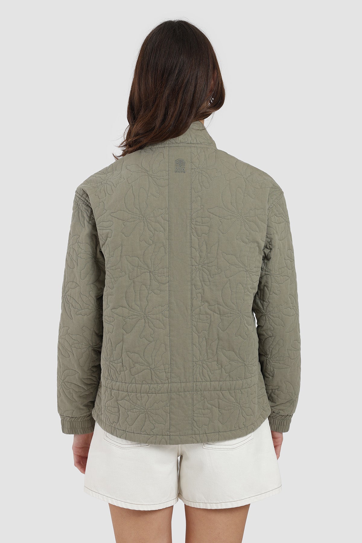 Chaqueta Bomber Quilted Canvas Mujer - Oliva
