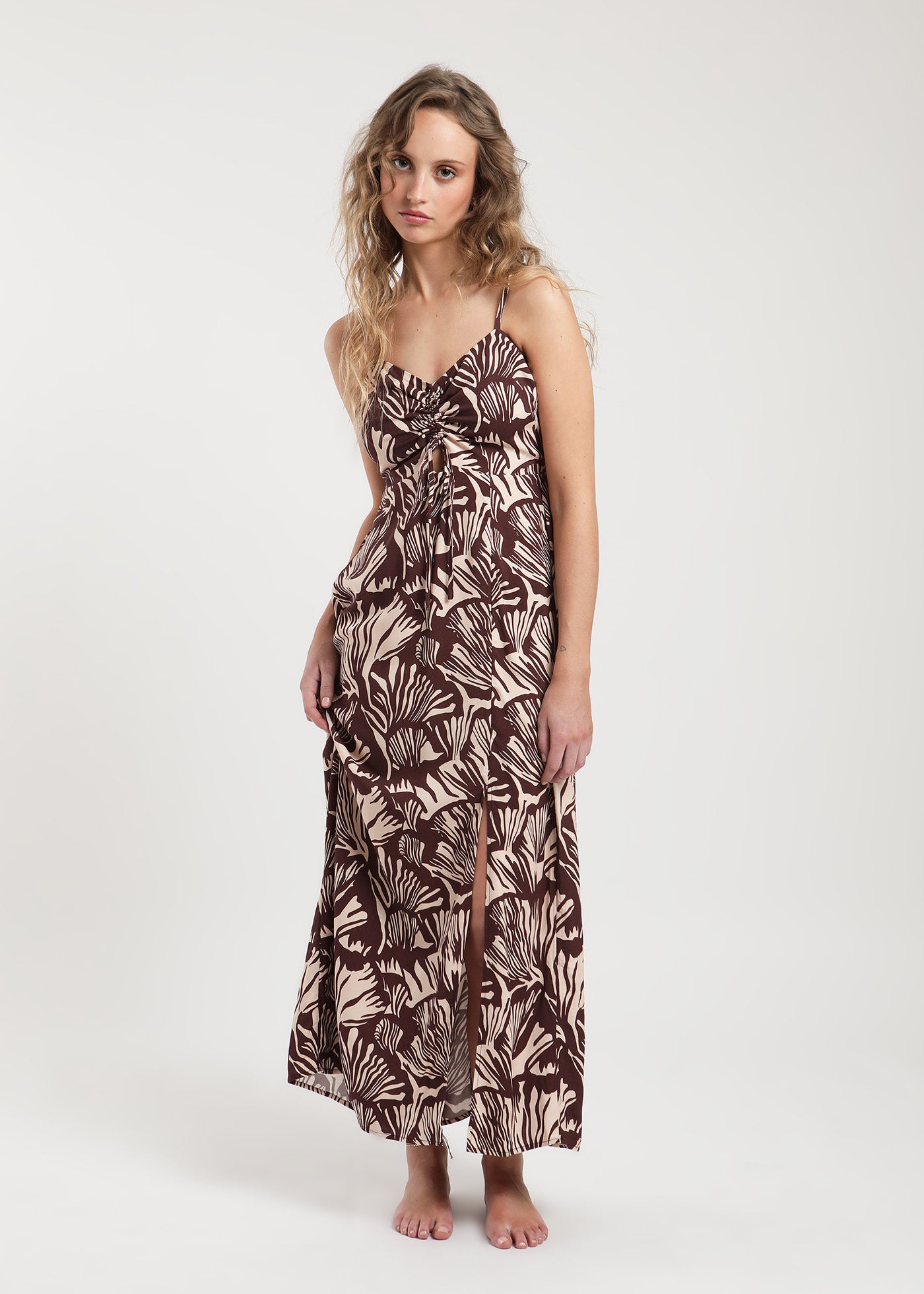 Vestido Largo Hongos - Terracota