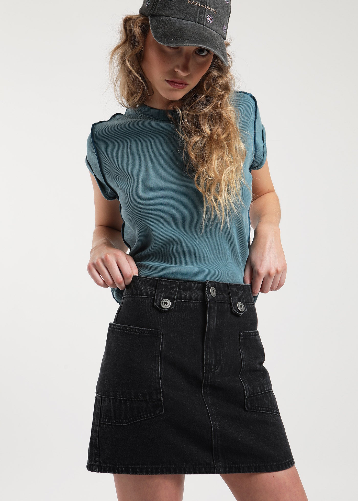 Falda Denim - Negro
