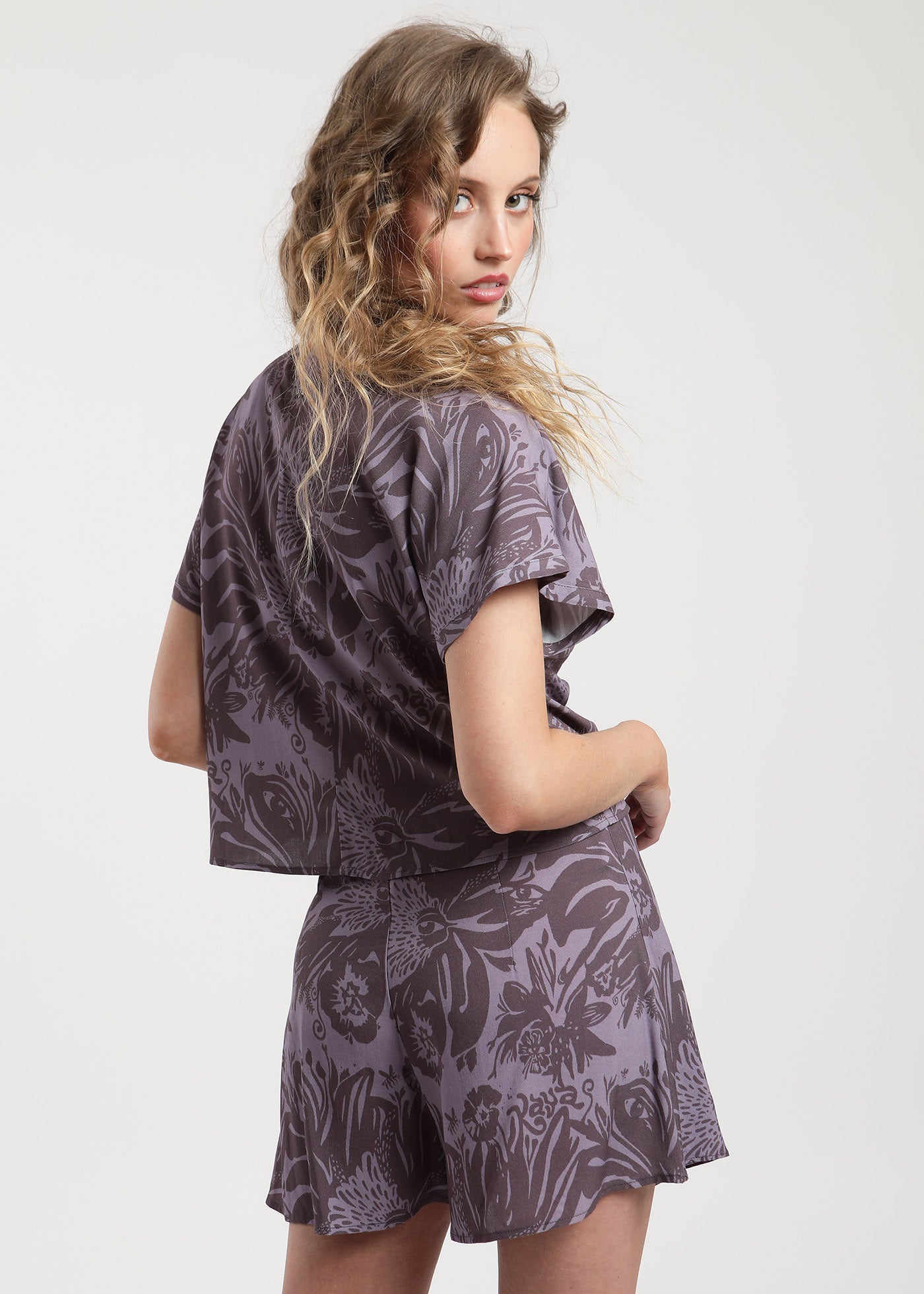Blusa Viscosa Bloom - Malva