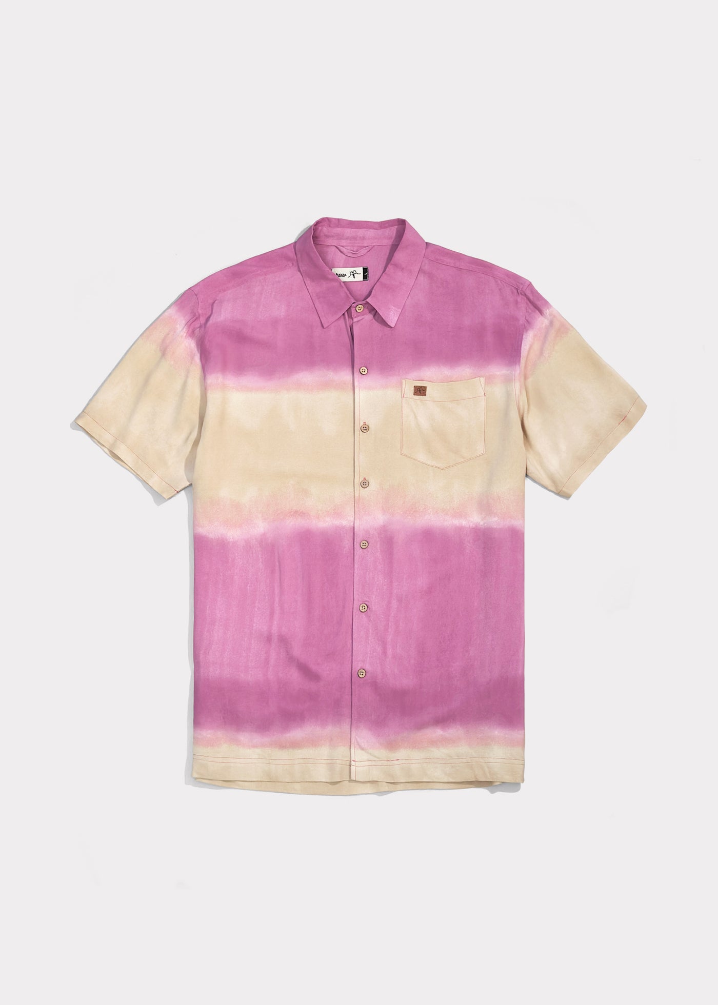 Camisa Diseño Manga Corta Rayón Hazy Hombre - Orange