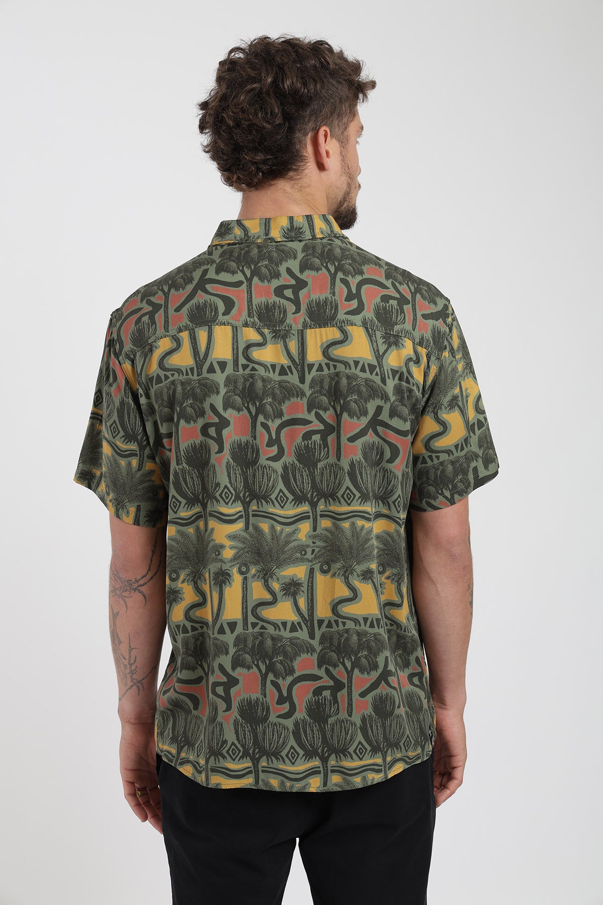 Camisa Manga Corta Guayabera Rasta Hombre - Verde
