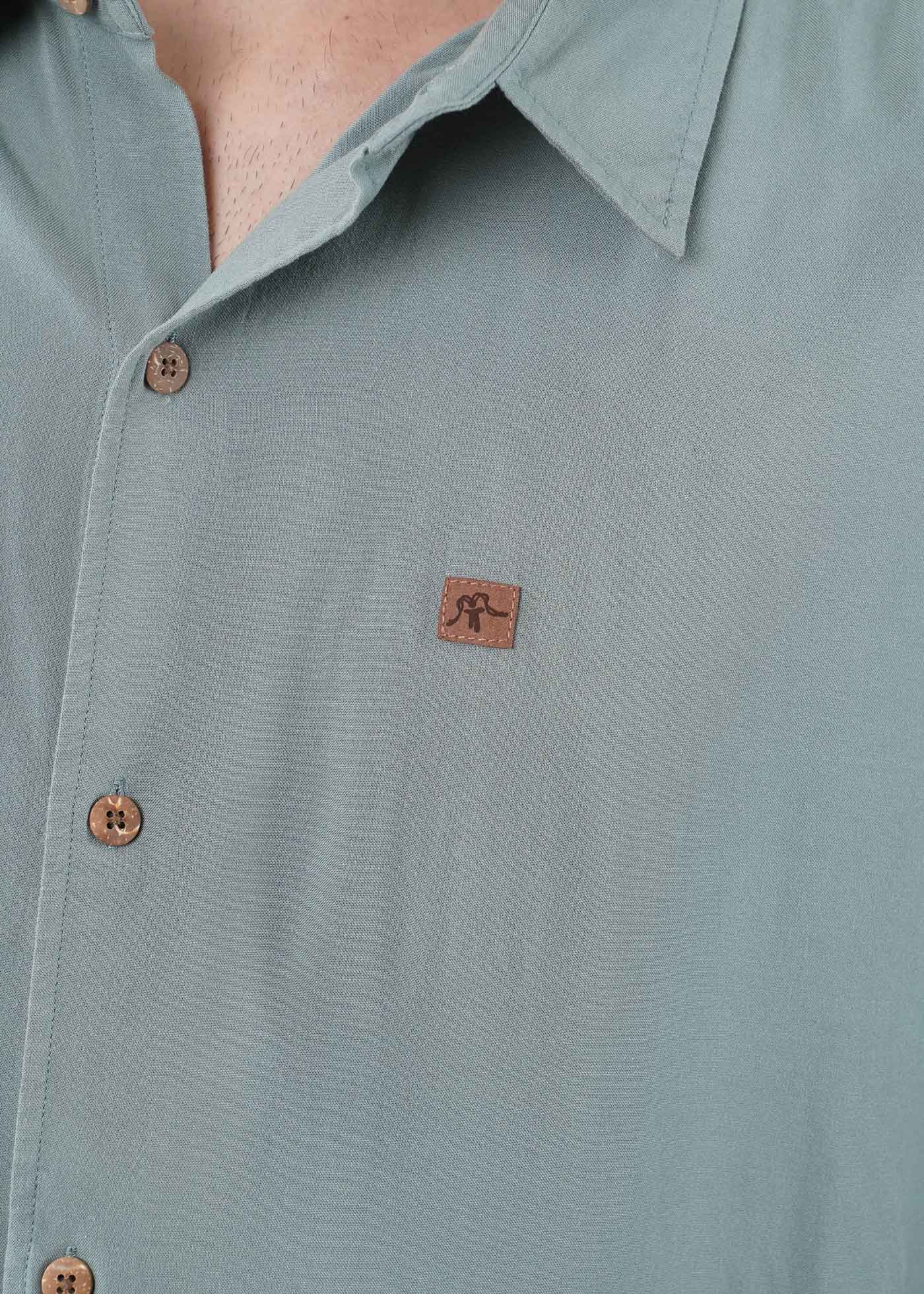 Camisa Hombre Viscosa - Verde Chinois