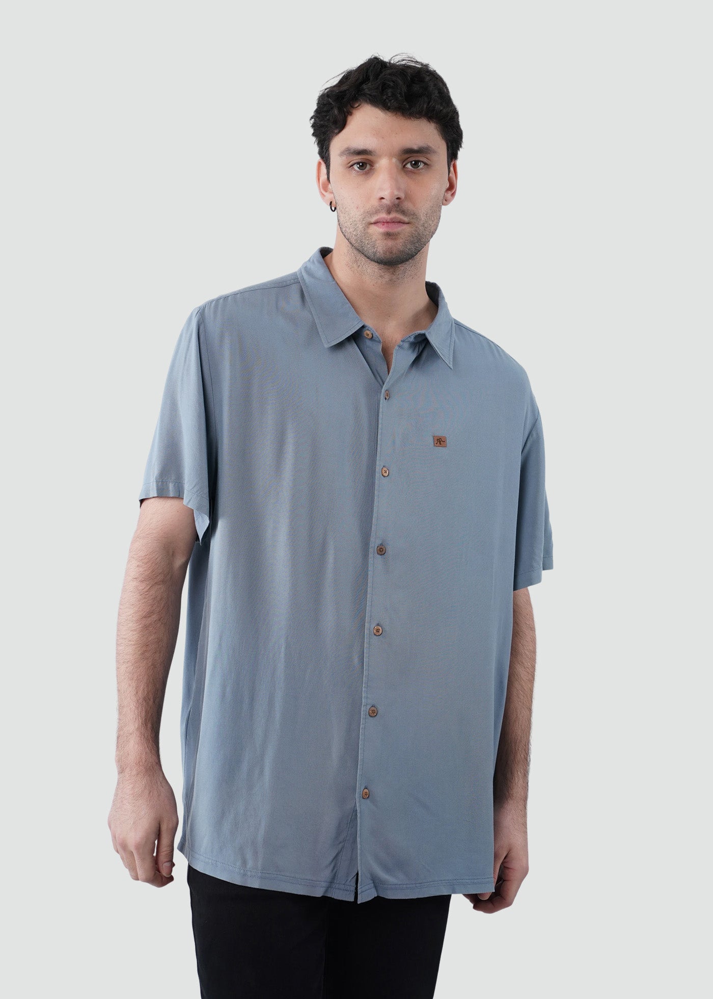 Camisa Hombre Viscosa - Denim