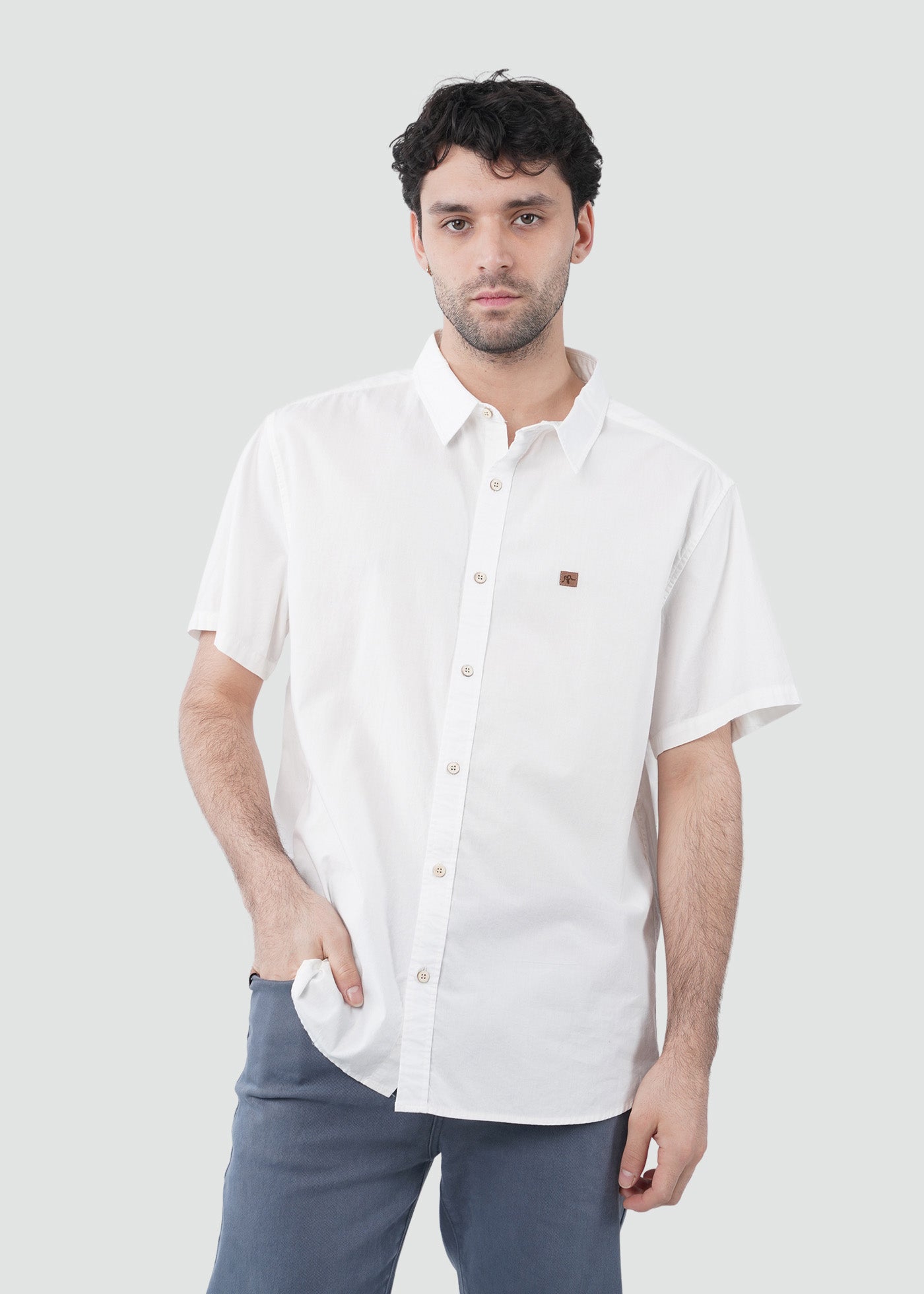 Camisa Hombre Algodón - Sand
