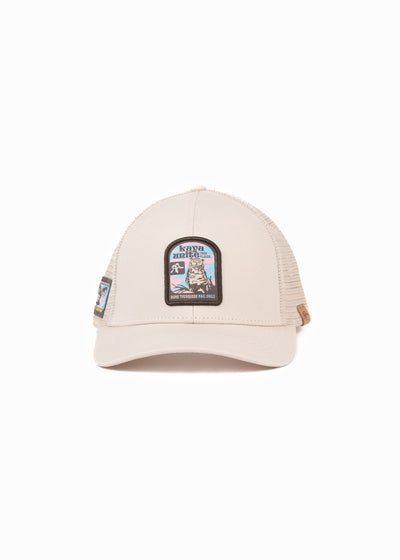 Gorro Jockey Algodón Trucker Buho - Bone Light Gray