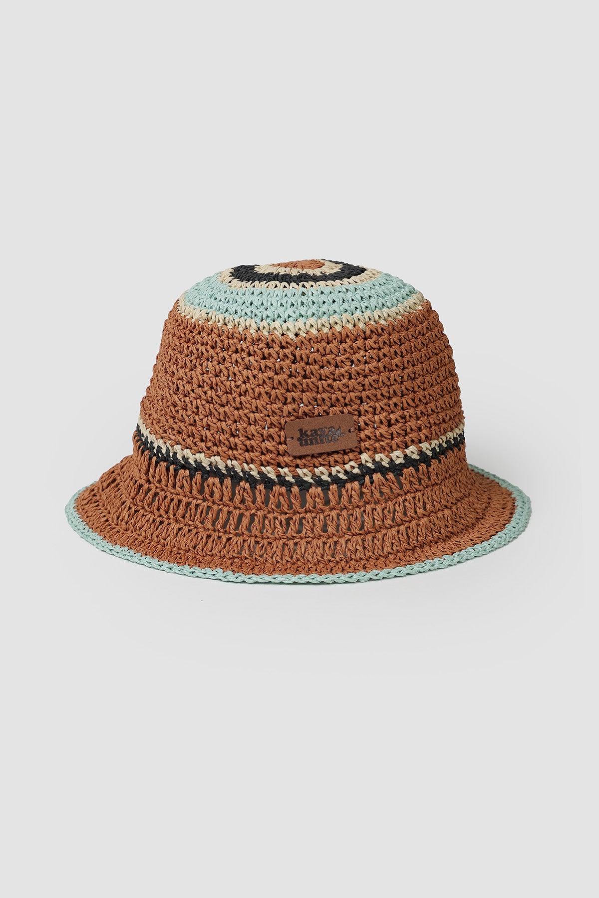 Bucket Tejido Rayas - Café