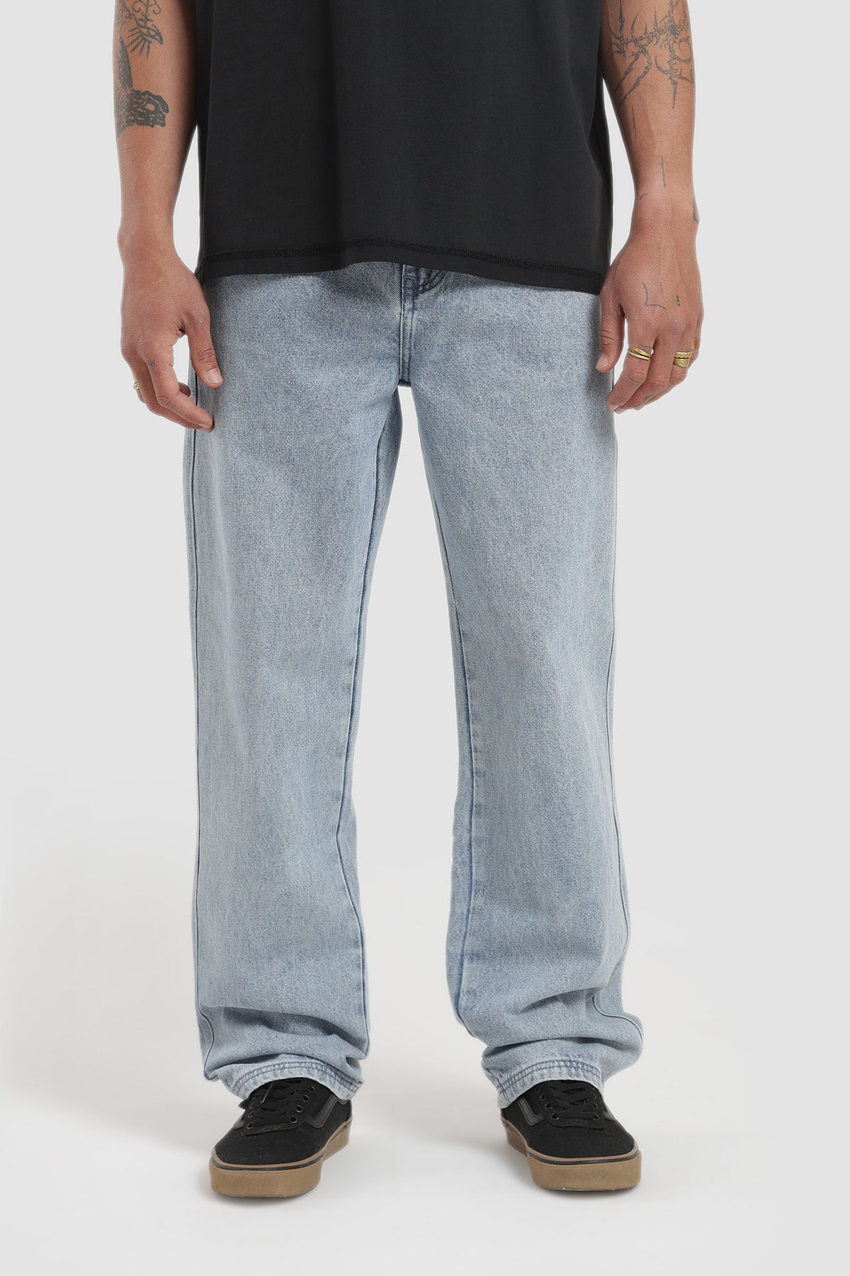 Pantalon Recto Daily Denim Hombre - Celeste