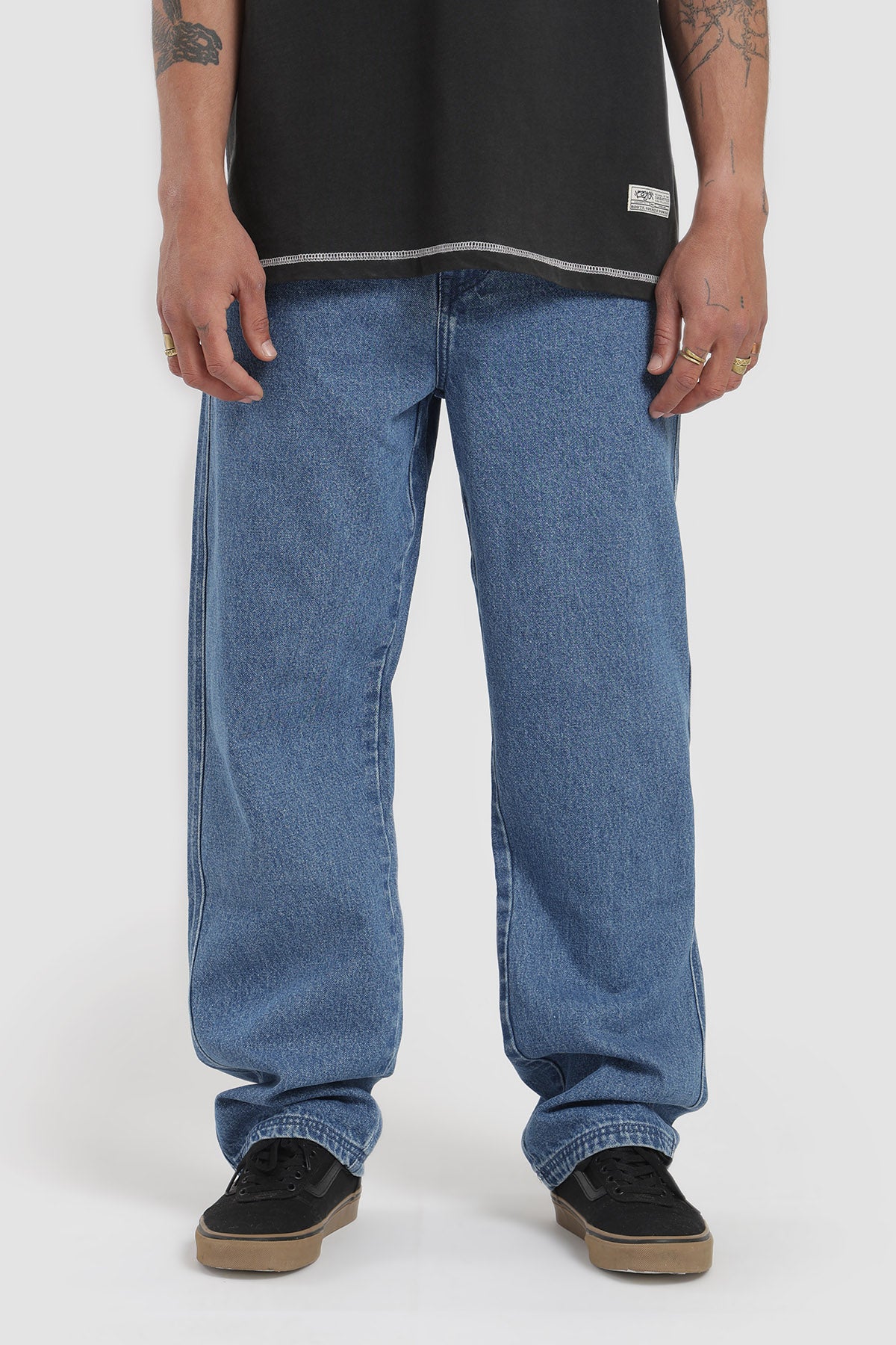 Pantalon Recto Daily Denim Hombre - Azul Denim
