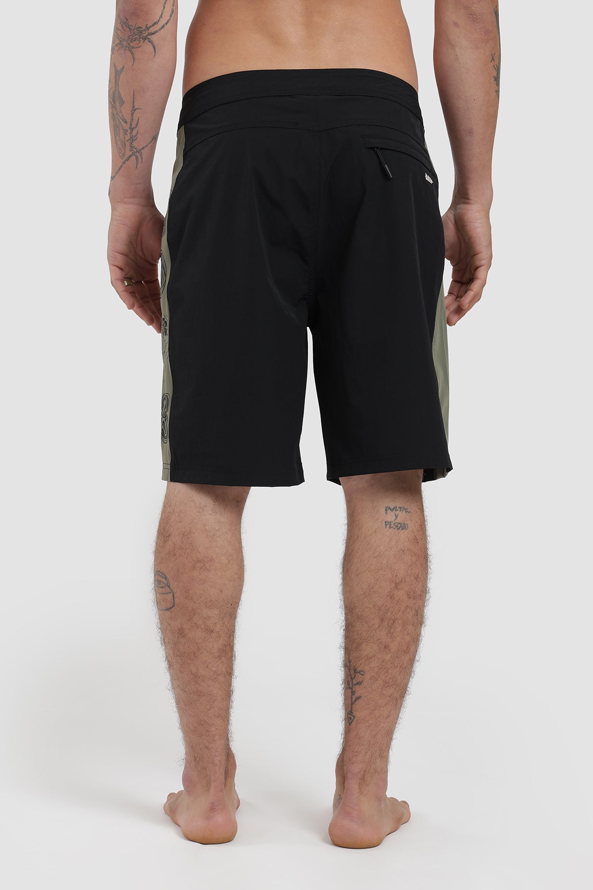 Traje De Baño Boardshort Diseño Side Panel Hombre - Negro