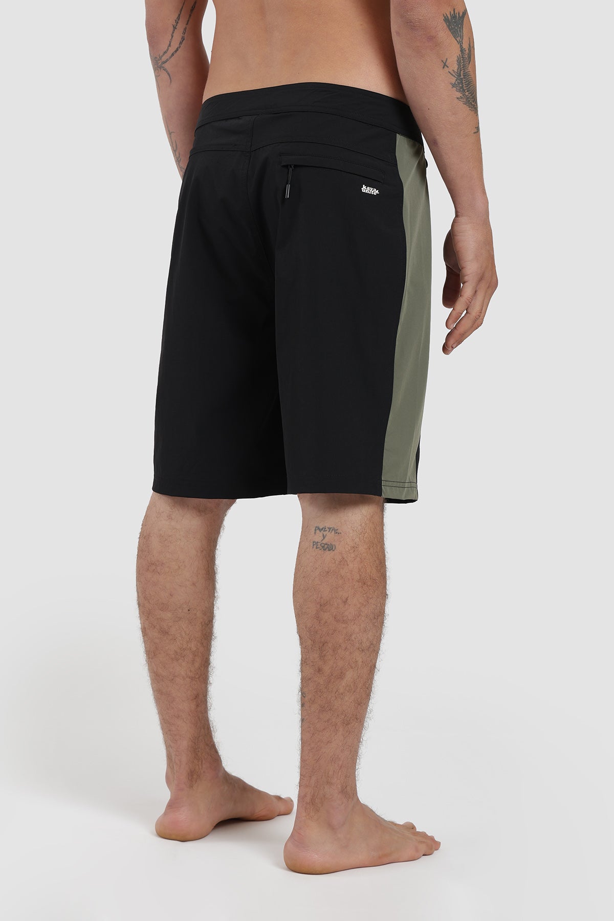 Traje De Baño Boardshort Diseño Side Panel Hombre - Negro