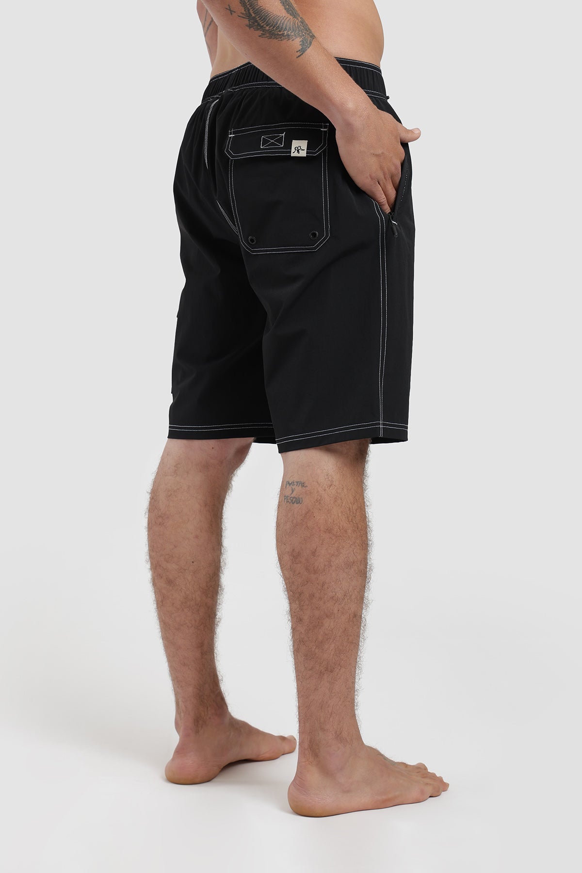 Traje De Baño Boardshort Cargo Hombre - Negro