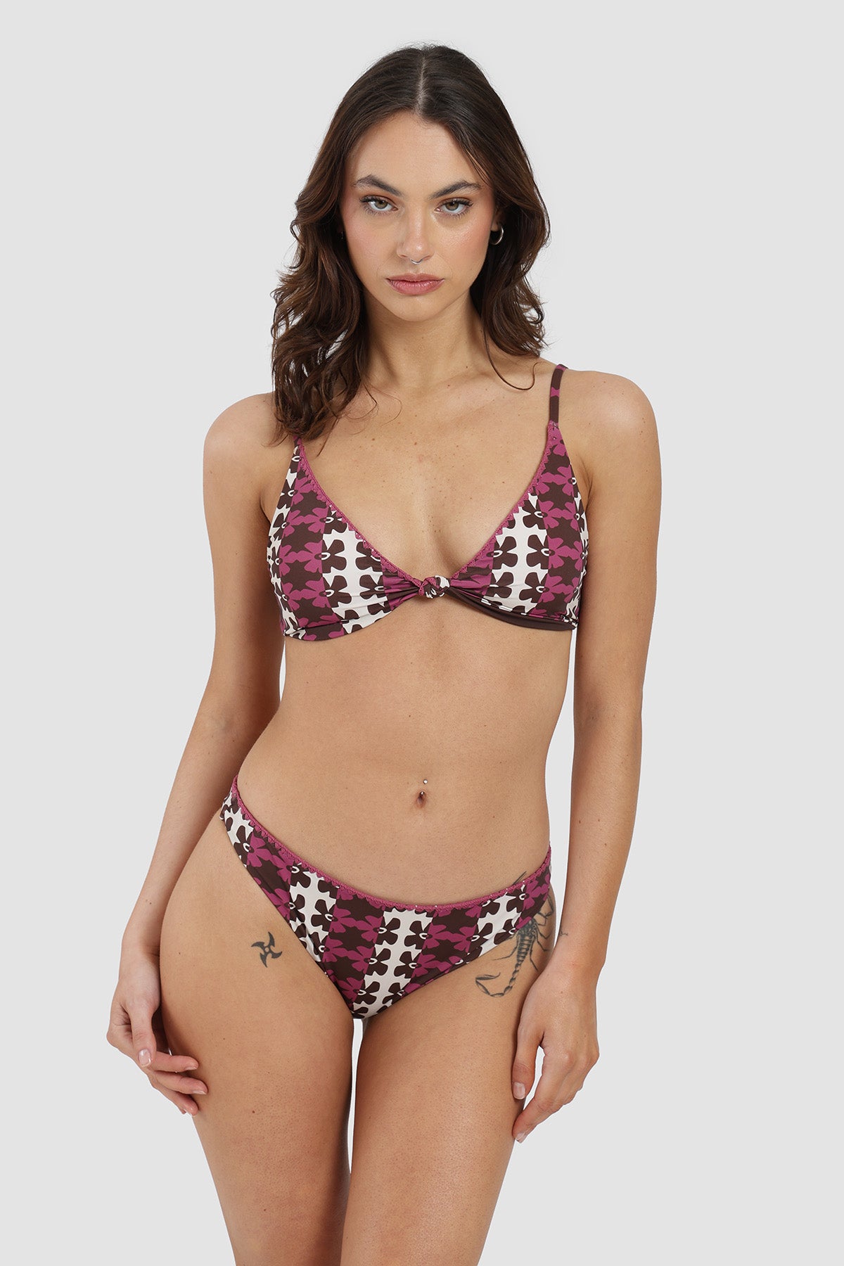 Bikini Diseño Nudo Mujer - Café
