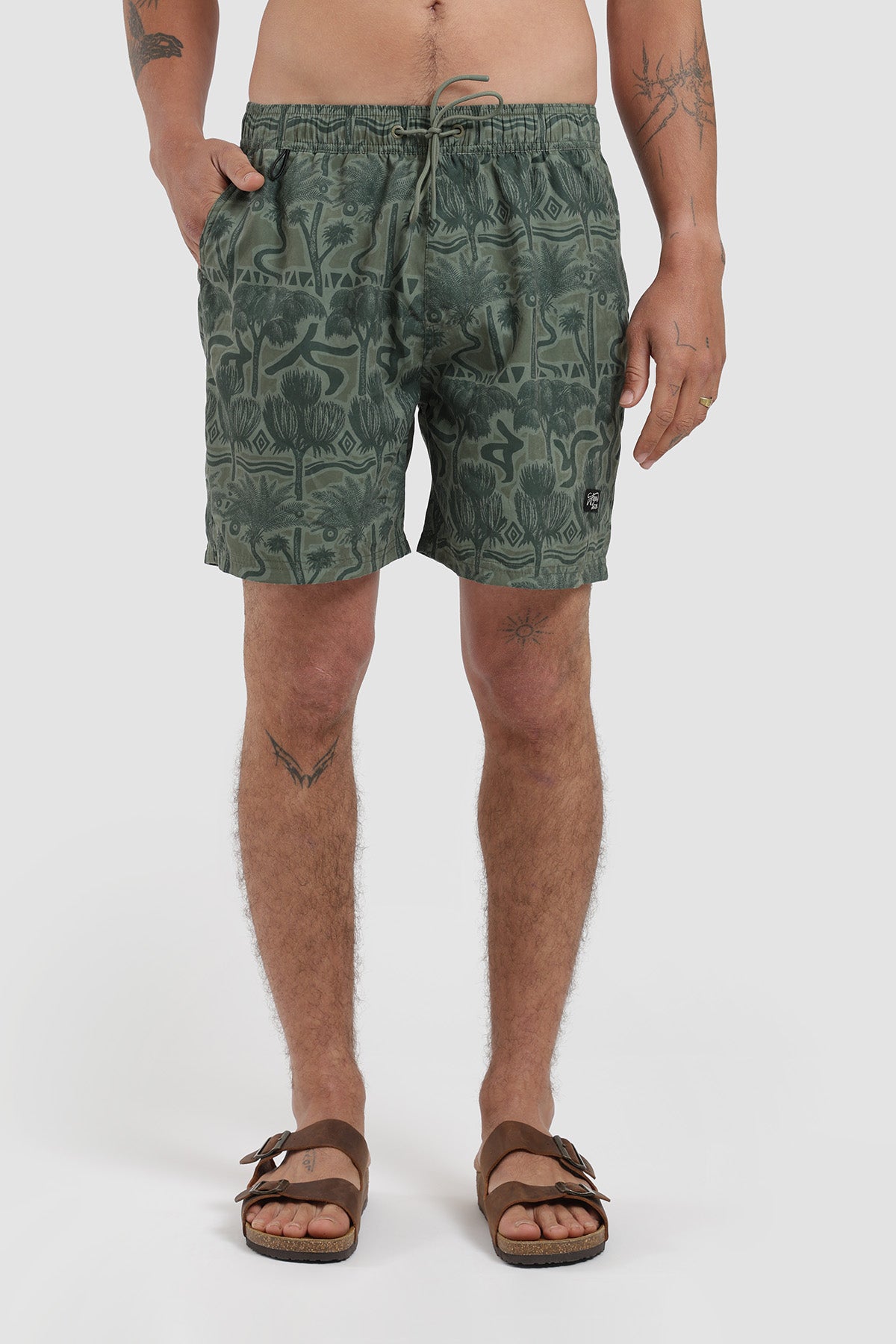 Traje De Baño Volley Diseño Palms Hombre - Camuflado