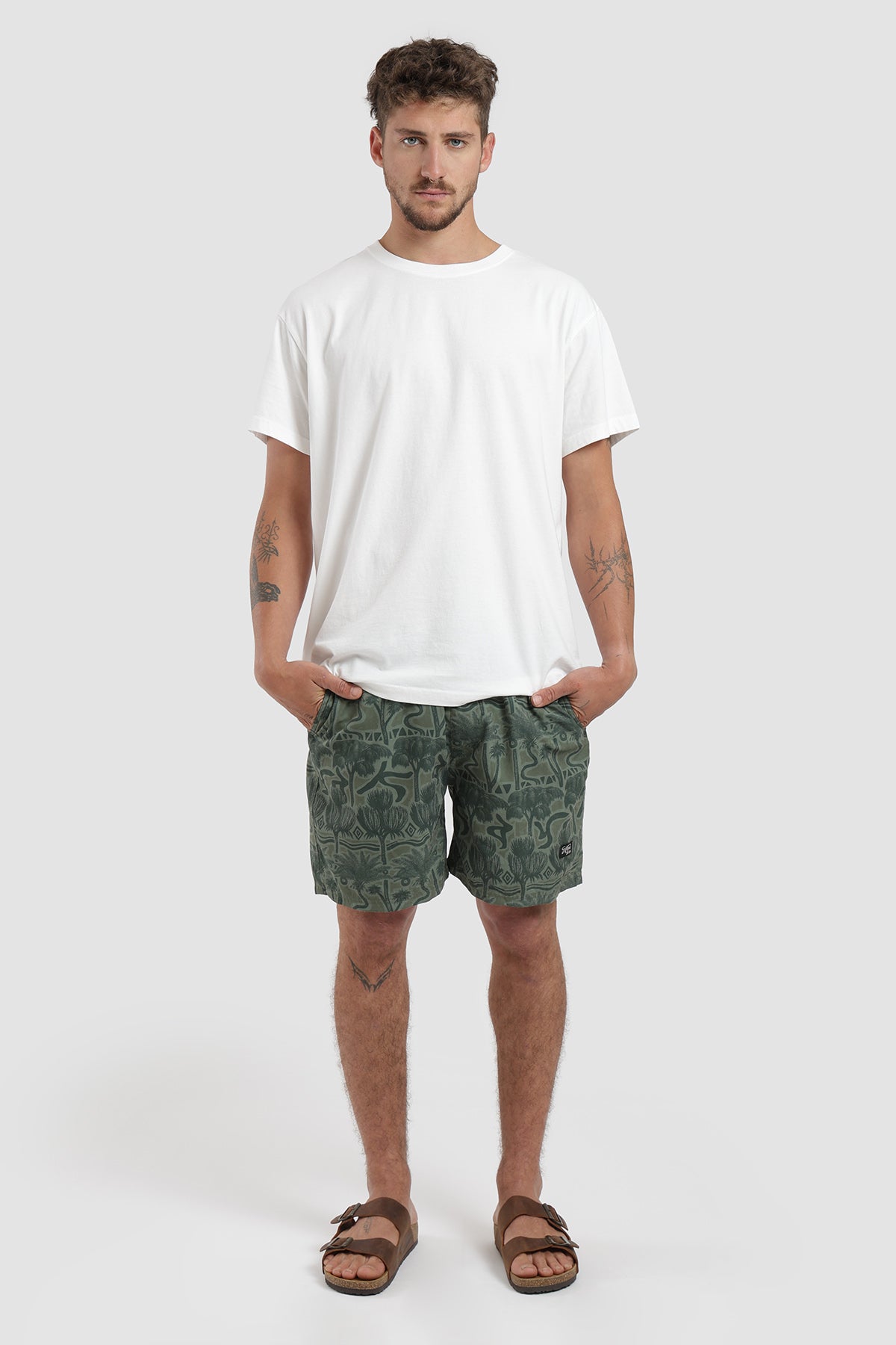 Traje De Baño Volley Diseño Palms Hombre - Camuflado
