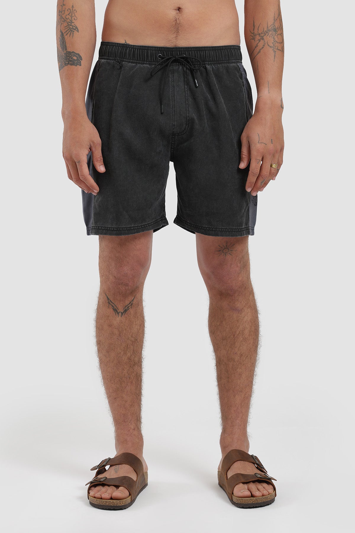 Traje De Baño Volley Diseño Side Panel Hombre - Negro