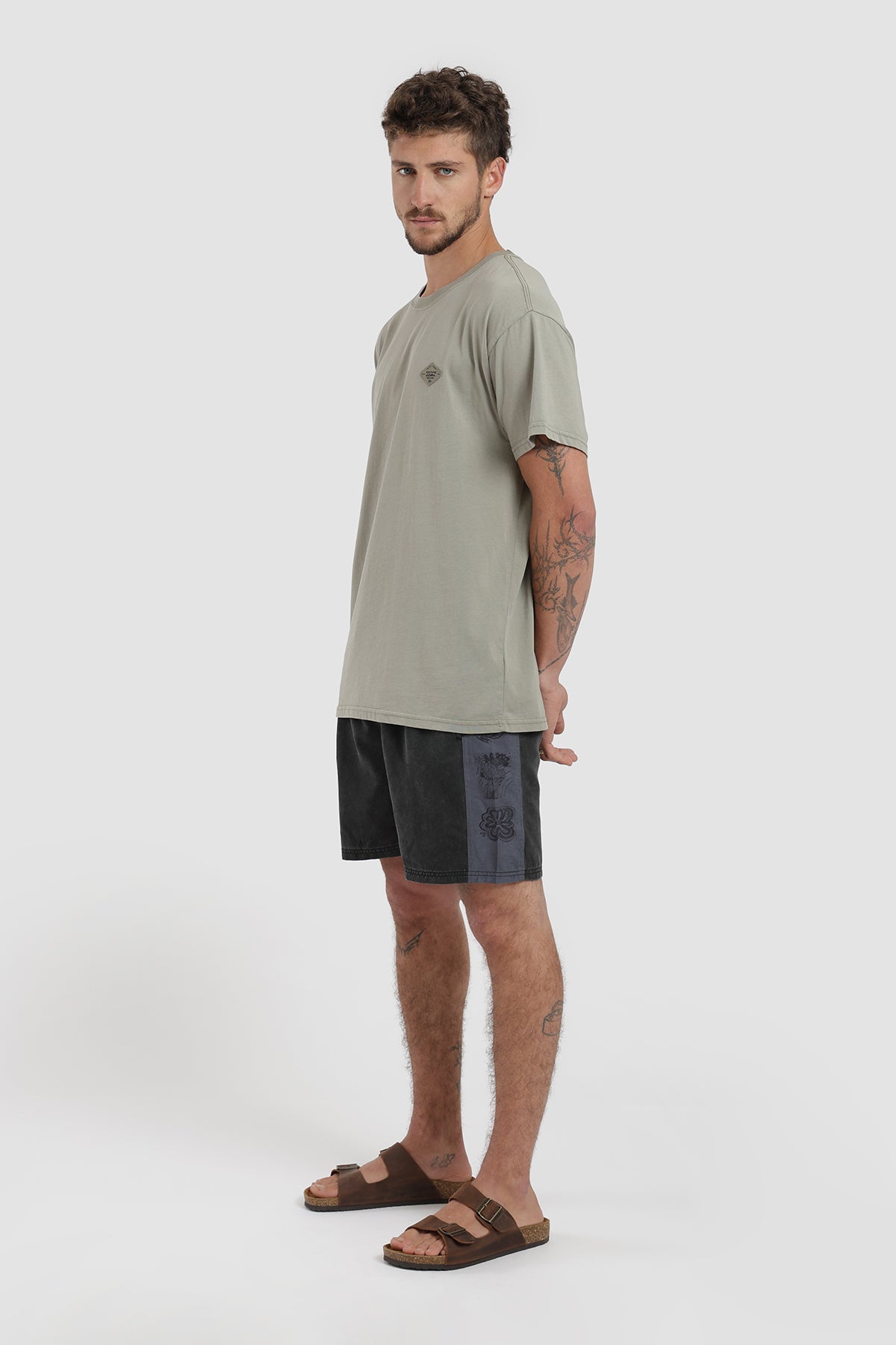 Traje De Baño Volley Diseño Side Panel Hombre - Negro