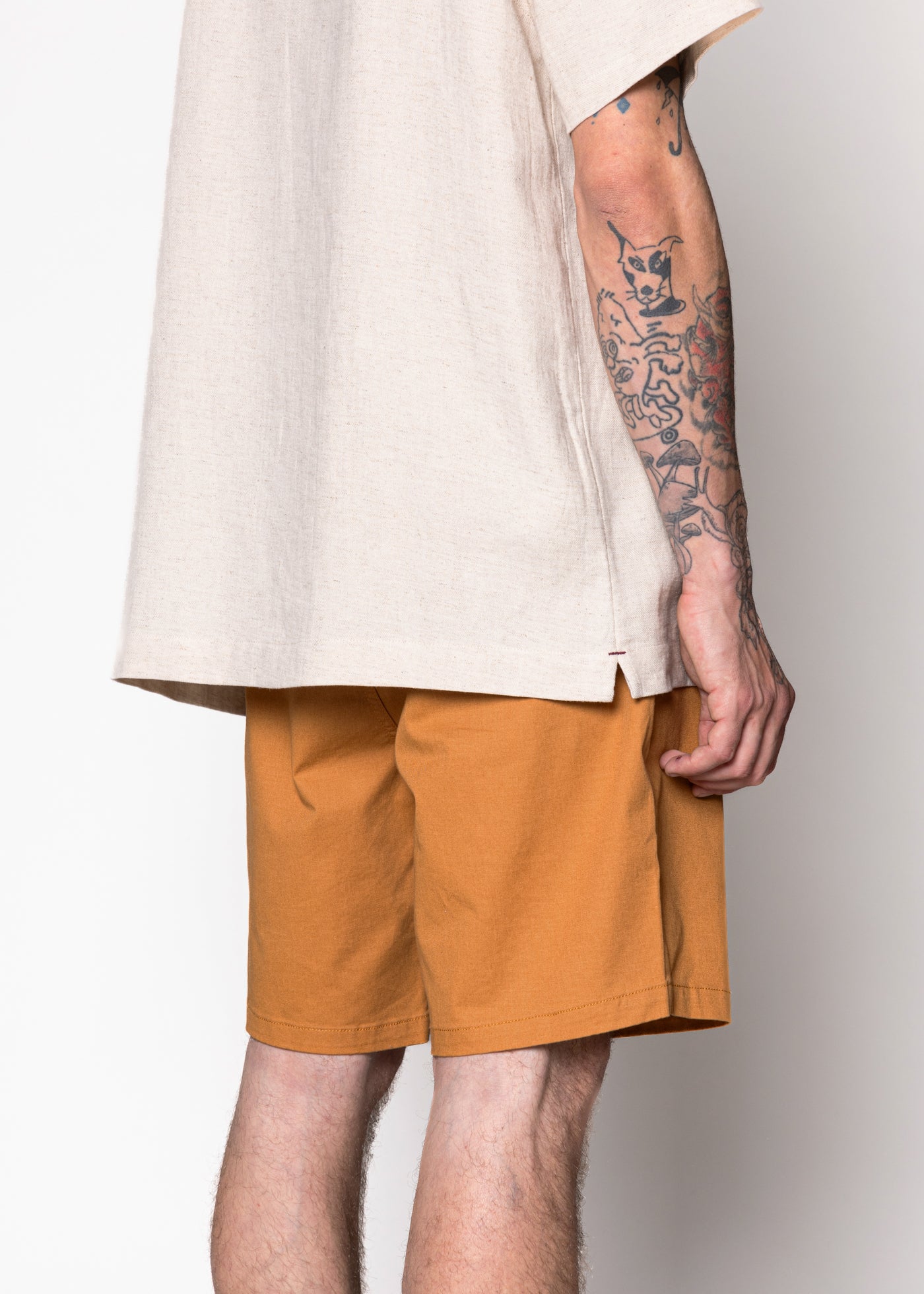 Chino Short Solid Lt Brown