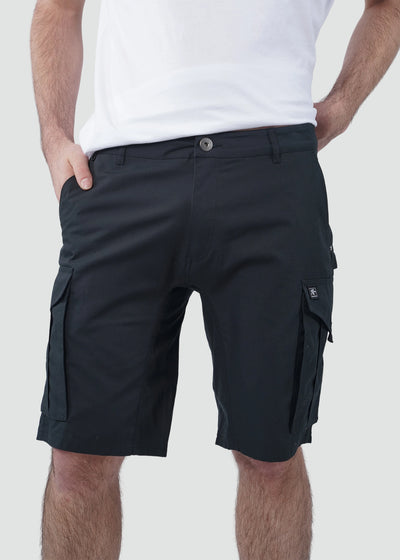 Short Cargo Algodón Hombre - Negro Lavender