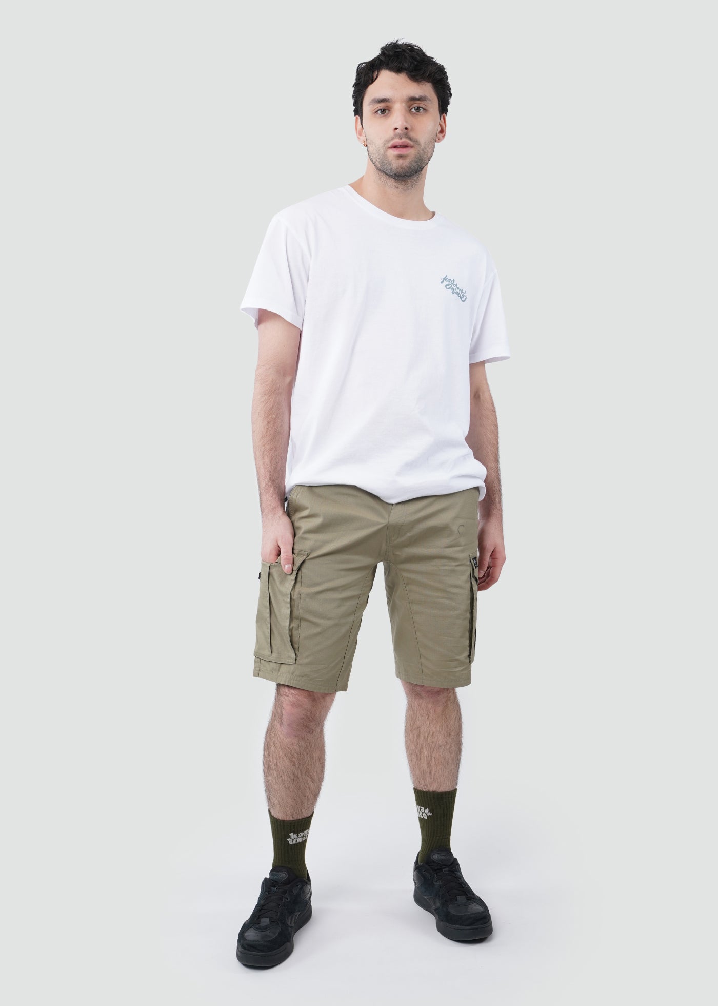 Short Hombre Cargo - Oliva Oscuro