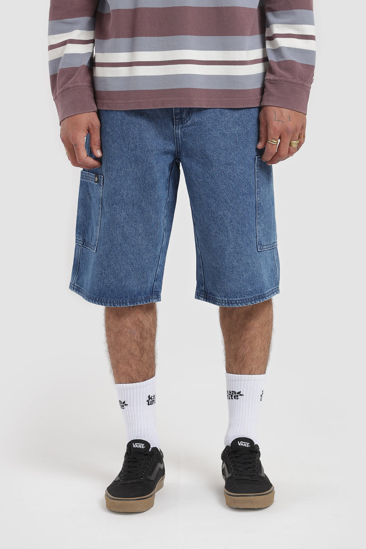 Short Cargo Denim Hombre - Azul