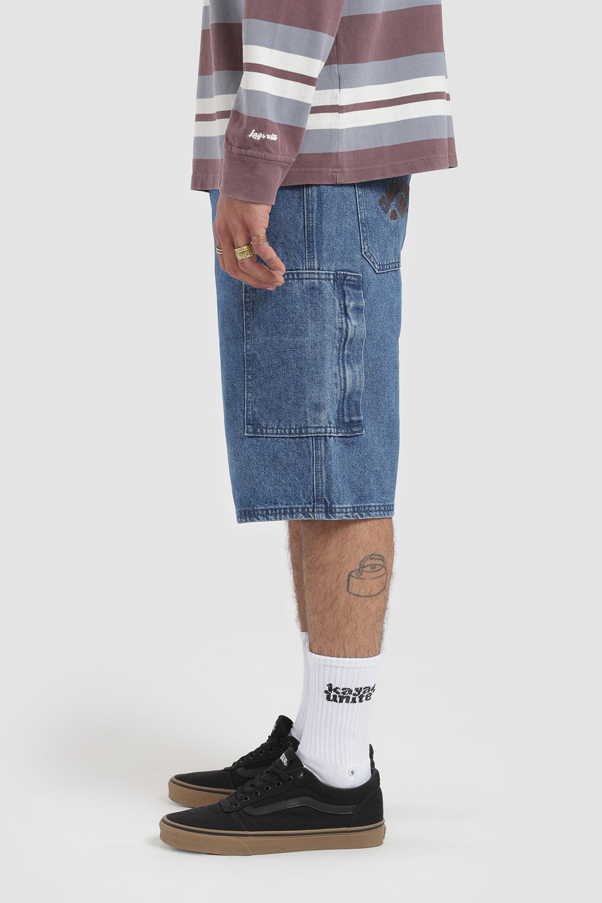 Short Cargo Denim Hombre - Azul