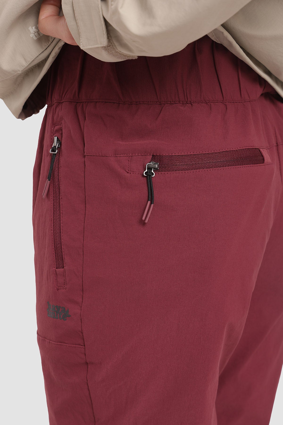 Pantalón Jogger Hikking Nylon Mujer - Burdeo