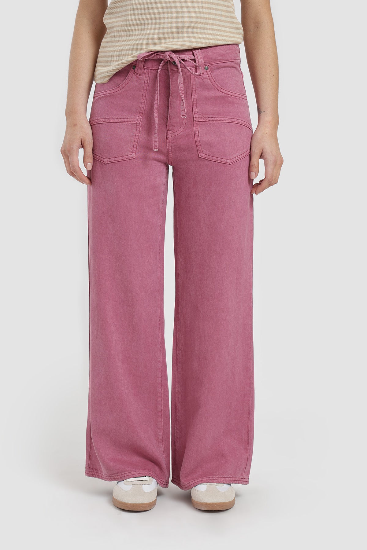 Pantalón Relaxed Verano Tencel Mujer - Rosado