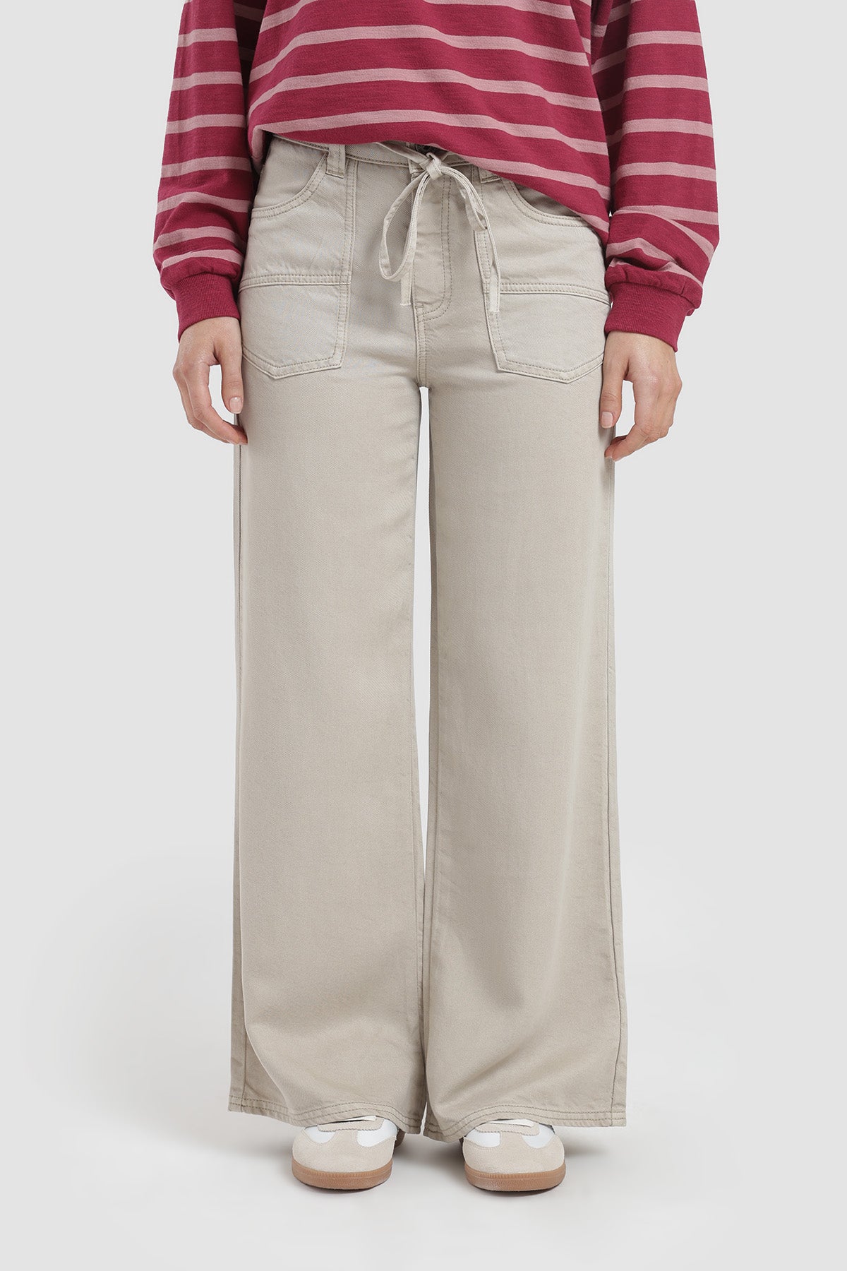 Pantalón Relaxed Verano Tencel Mujer - Arena