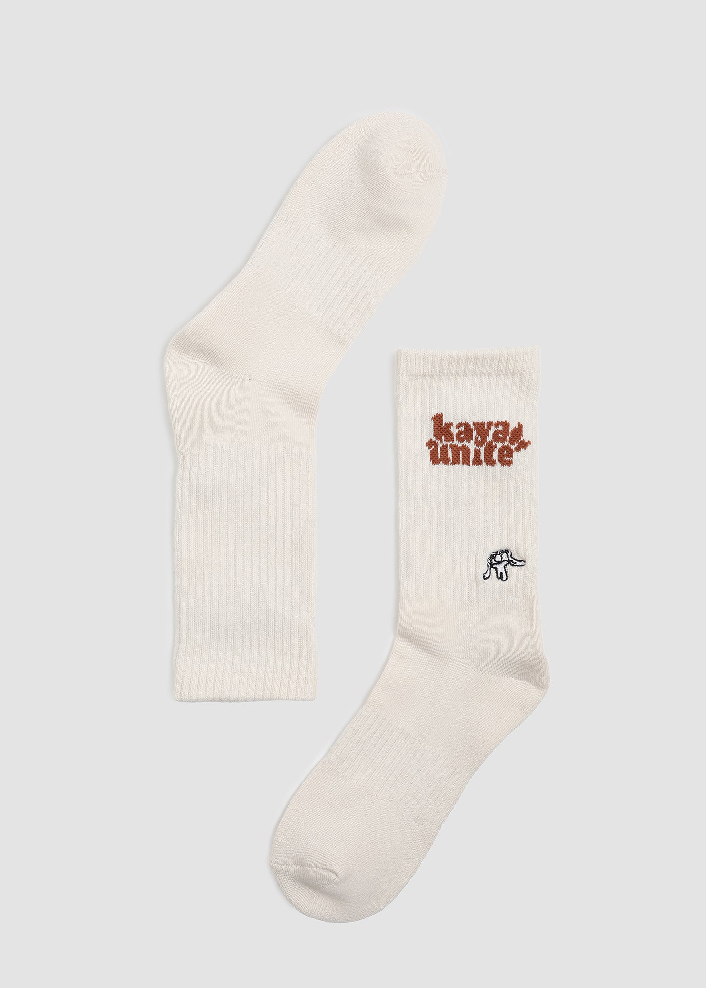 Calcetines Knit Logo - Crema