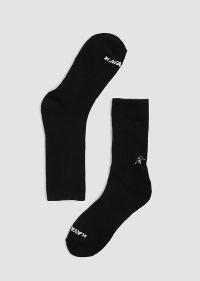 Calcetines Largos Clásicos Algodón Knit Básico Hombre - Negro Lavender