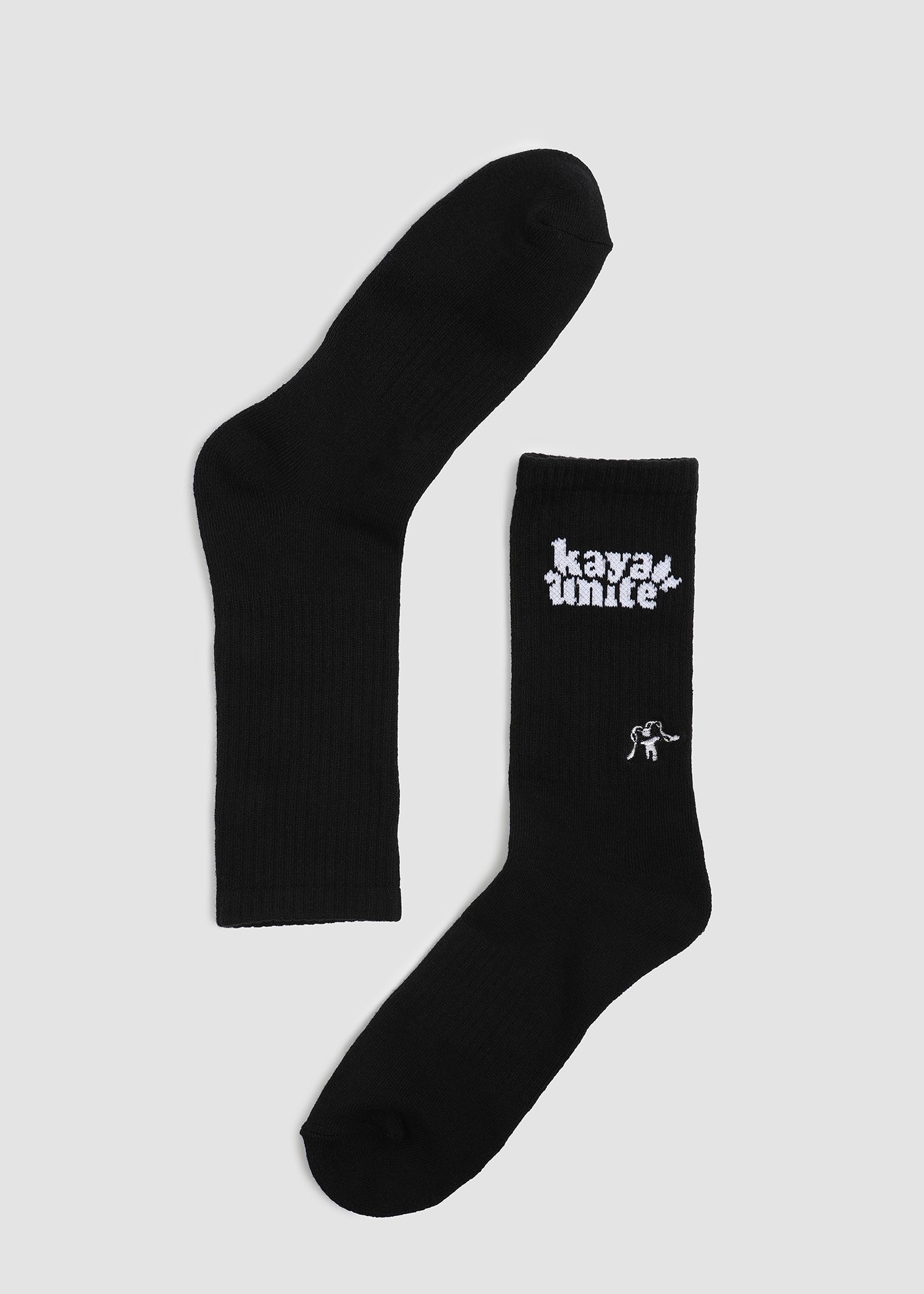 Calcetines Knit Logo - Negro