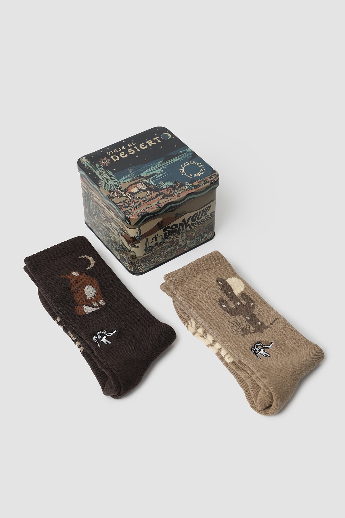 Calcetines 2 Pack Desierto Zorro - Cactus - Negro