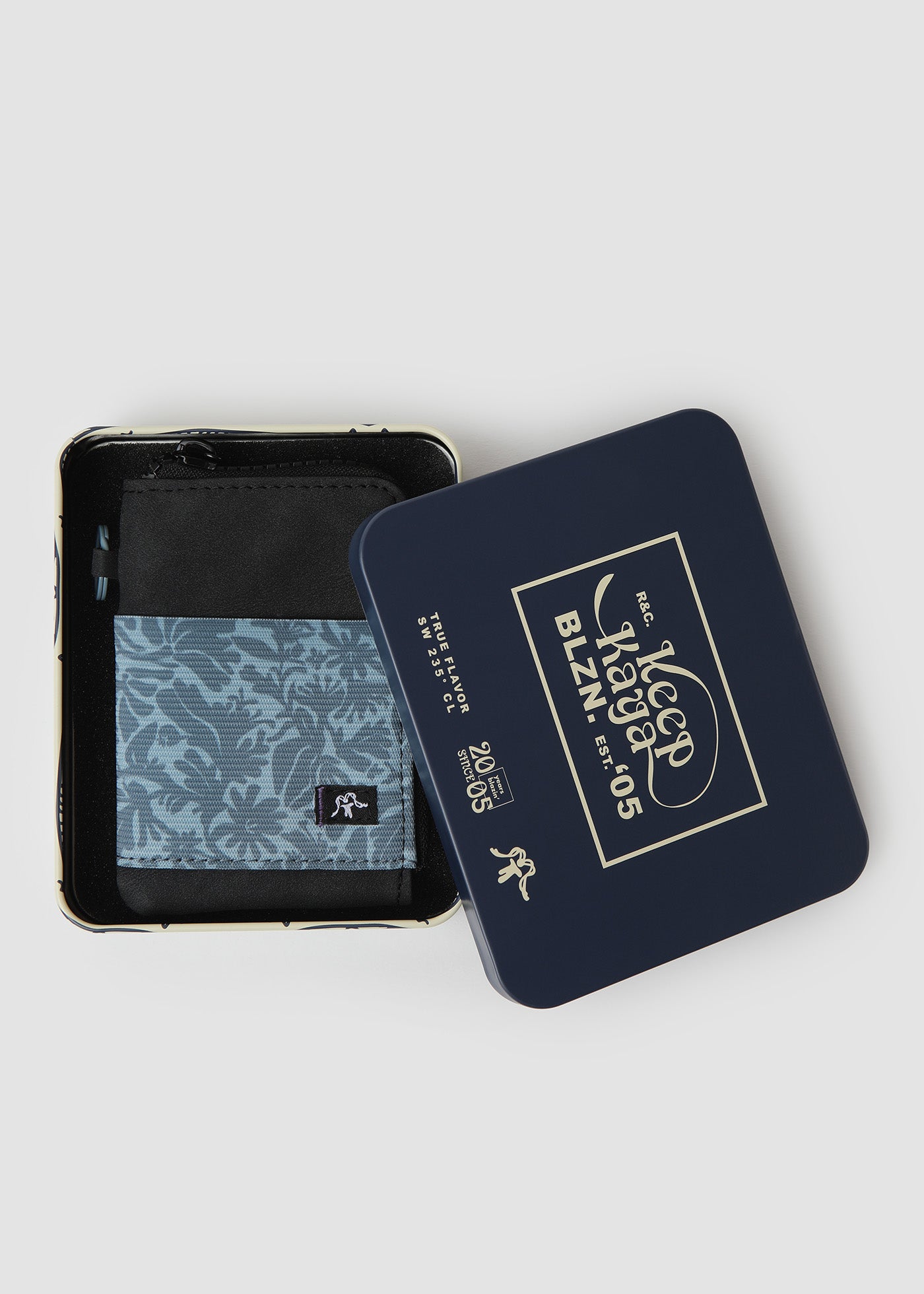 Billetera Zipper Print - Azul