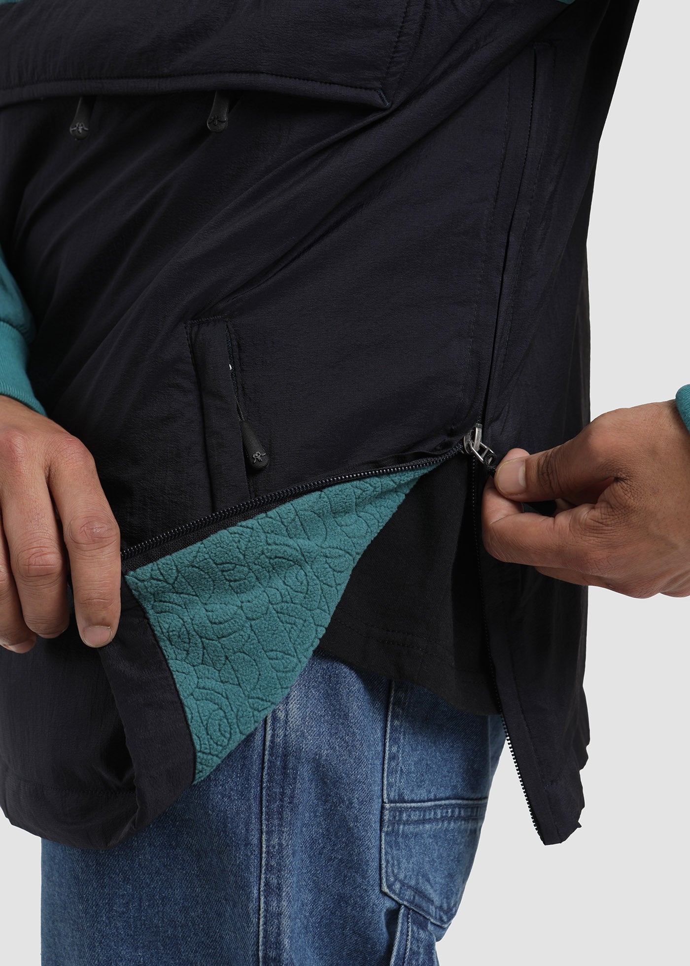 Chaqueta Cortaviento Surazo Hood Hombre - Petrol Black